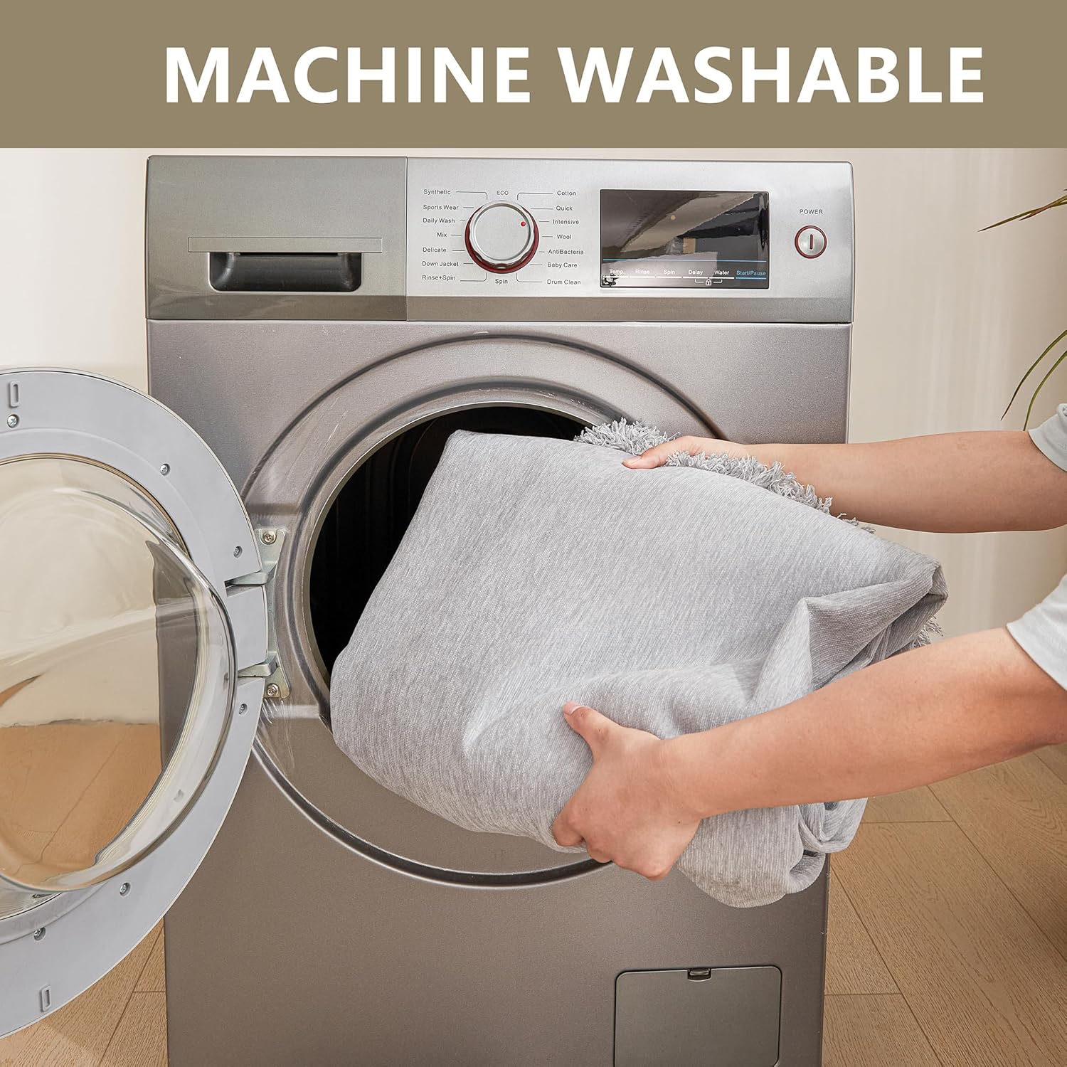 Light Grey 91x134 MYSKY HOME Light Gery Chenille Sofa Cover for Dogs Cats Tassel Edge Couch Cover Furniture Protectors for Pets Universal Couch Cover Thick Durable Sectional Couch Covers for 3 Cushion Couch, 91x 134