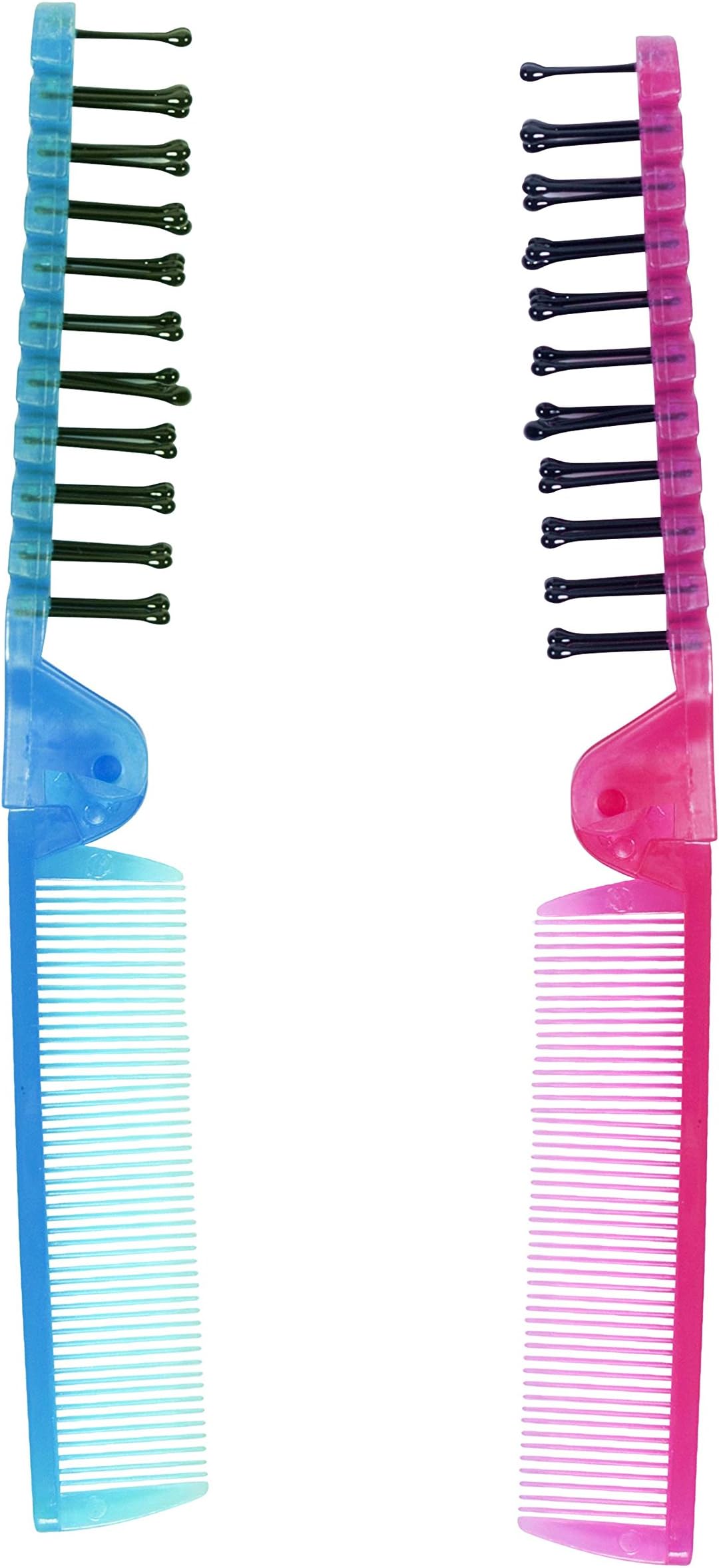 LaMi Foldable Travel Brush and Comb Set, 2 Count per Pack - 1 Pack