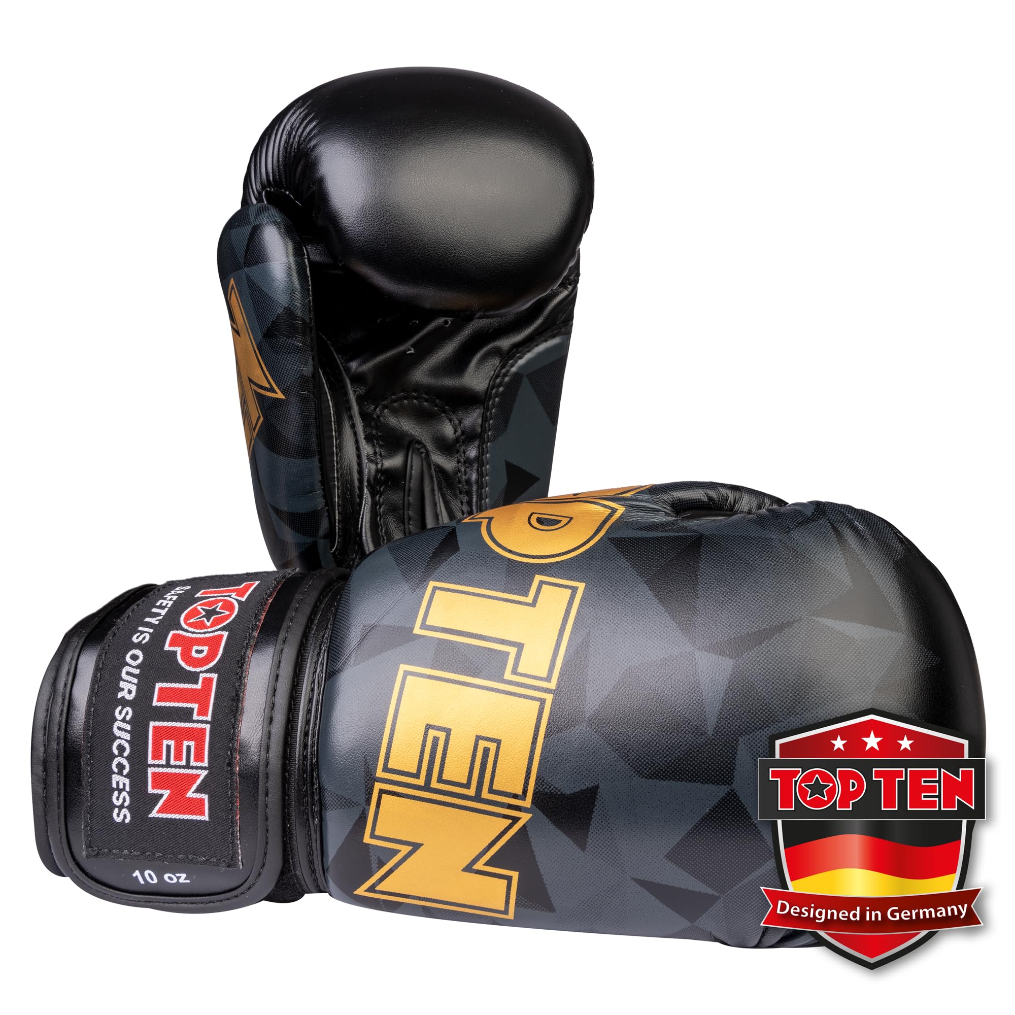 TOP TEN Boxhandschuhe Männer & Frauen Prism – Professionelle Box Handschuhe Herren mit dämpfendem PPS-Foam Padding für maximalen Schutz & Dämpfung – Premium Ausrüstung für Boxen 8oz, 10oz, 12oz