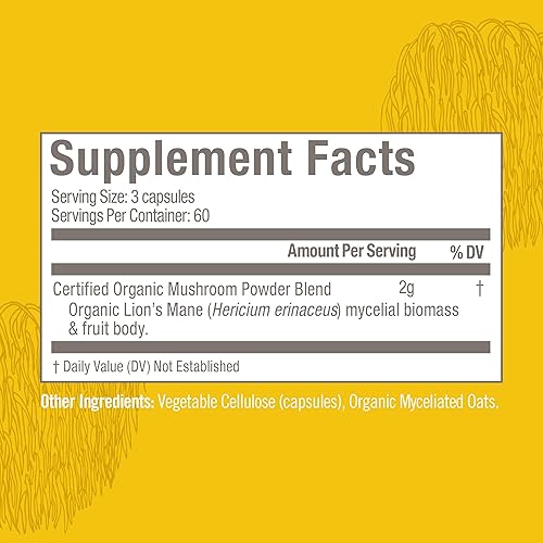 Miniatura 7 de Om Mushroom Superfood Paquete de cápsulas, cápsulas Master Blend y cápsulas de melena de león, 340 unidades