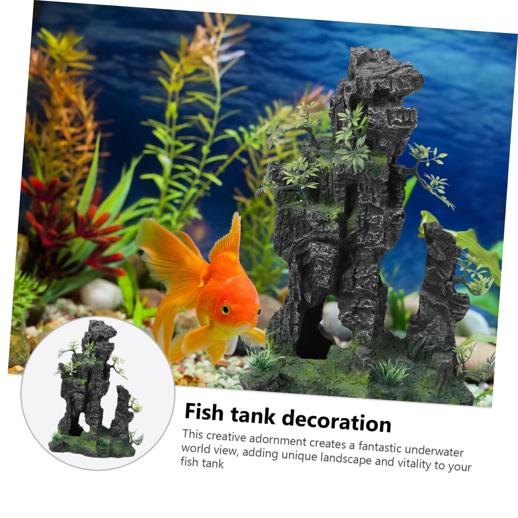 BESPORTBLE 1pièce Décoration De Rockerie pour Aquarium Ornement Lifelike pour Poissons Paysage Aquatique Créatif