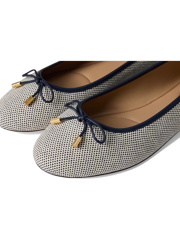 Bone Lauren Ralph Lauren Jayna Cross-Dyed Canvas Flats