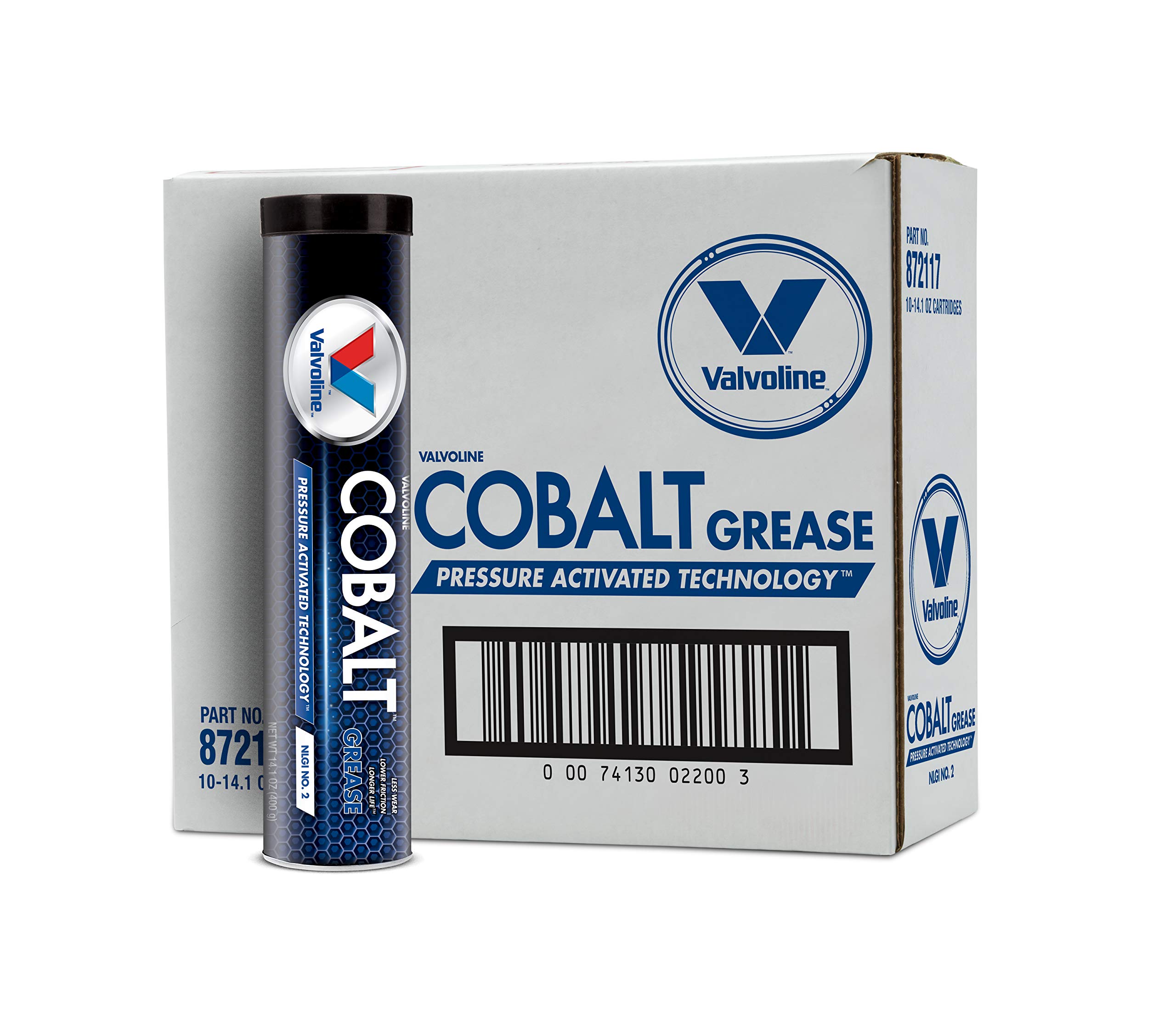 Valvoline Cobalt #2 Heavy Duty (HD) Grease 14.1 OZ Cartridge, Case of 10