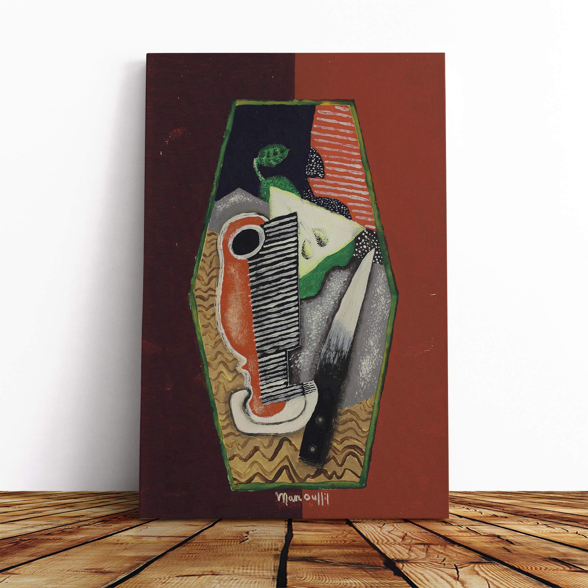 Wall Louis Marcoussis Art Vol.3 Canvas Print | Gallery Wrapped 30mm Frame Wall Art | 30x20 inches | Ready to Hang | Contemporary Picture | Living Room Bedroom Lounge Office