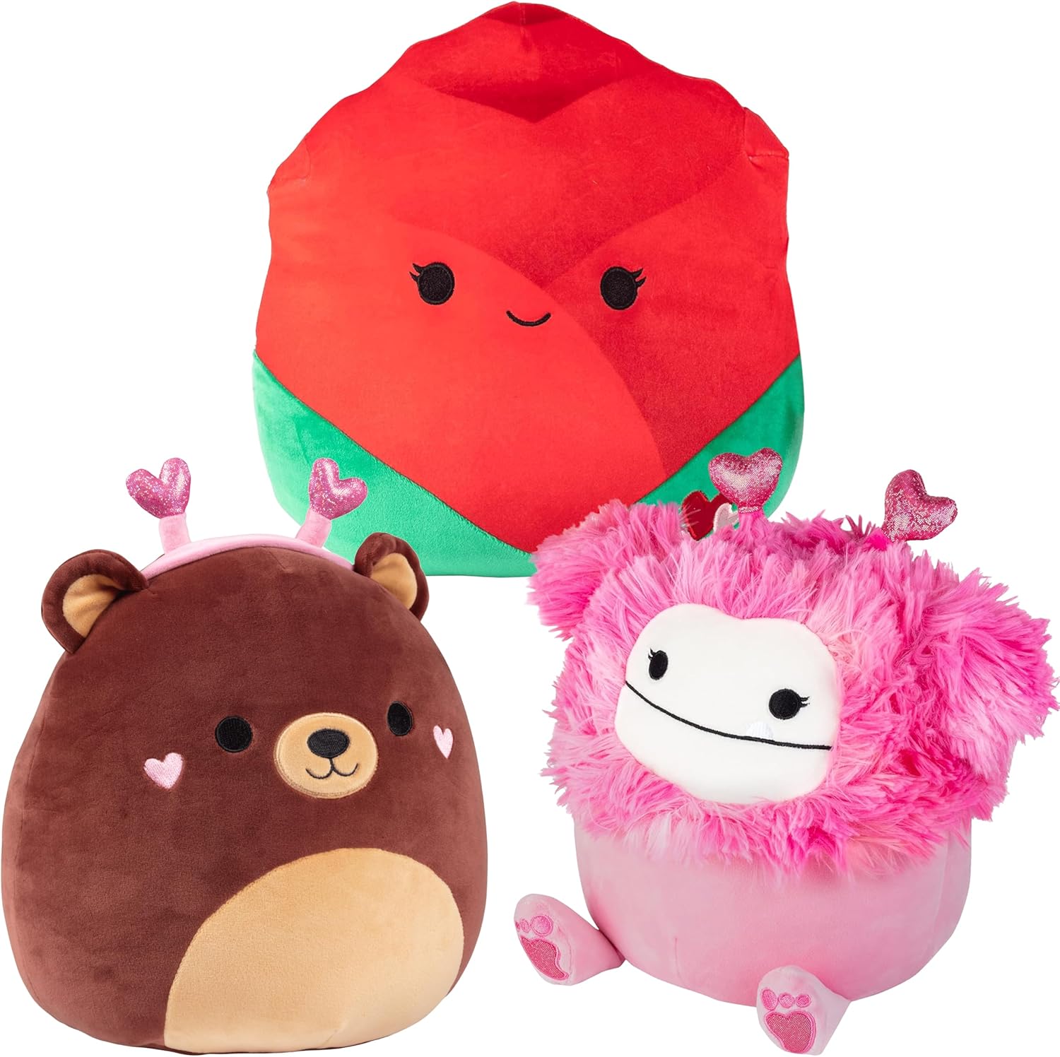 Squishmallows 10" Lover Besties Hearts 3-Squish Value Pack Set - Get Three Jumbo Official Jazwares 10" Plush for Less - Collectible Soft Squishy Stuffed Animal Toy Gift Set for Kids, Girls & Boys