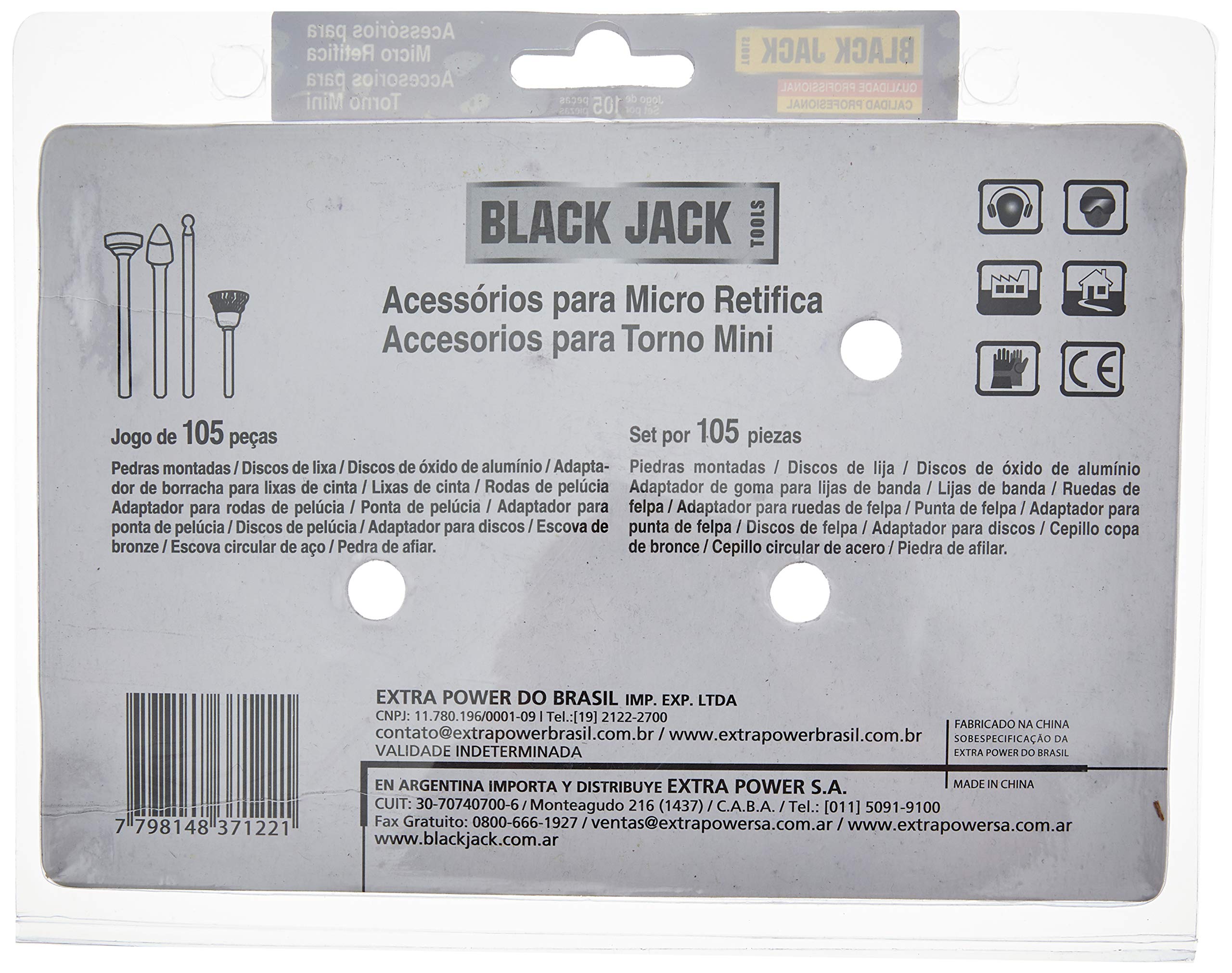 Black Jack Acessórios Para Micro Retifica Jogo 105 Peças | Amazon