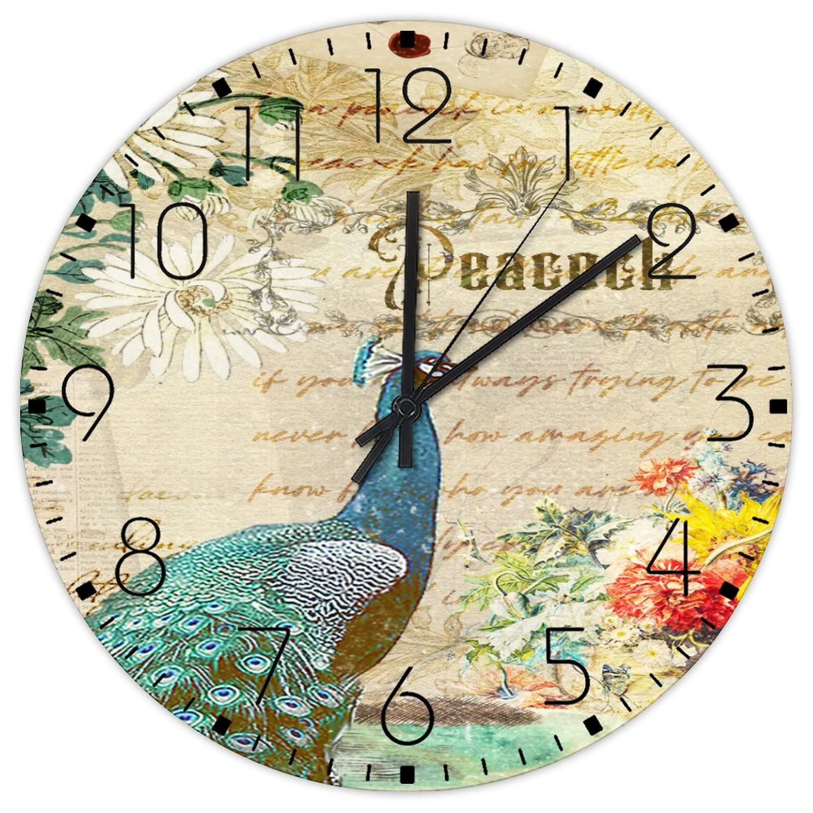 Horloges murales colorées paon pour sublimer votre chambre