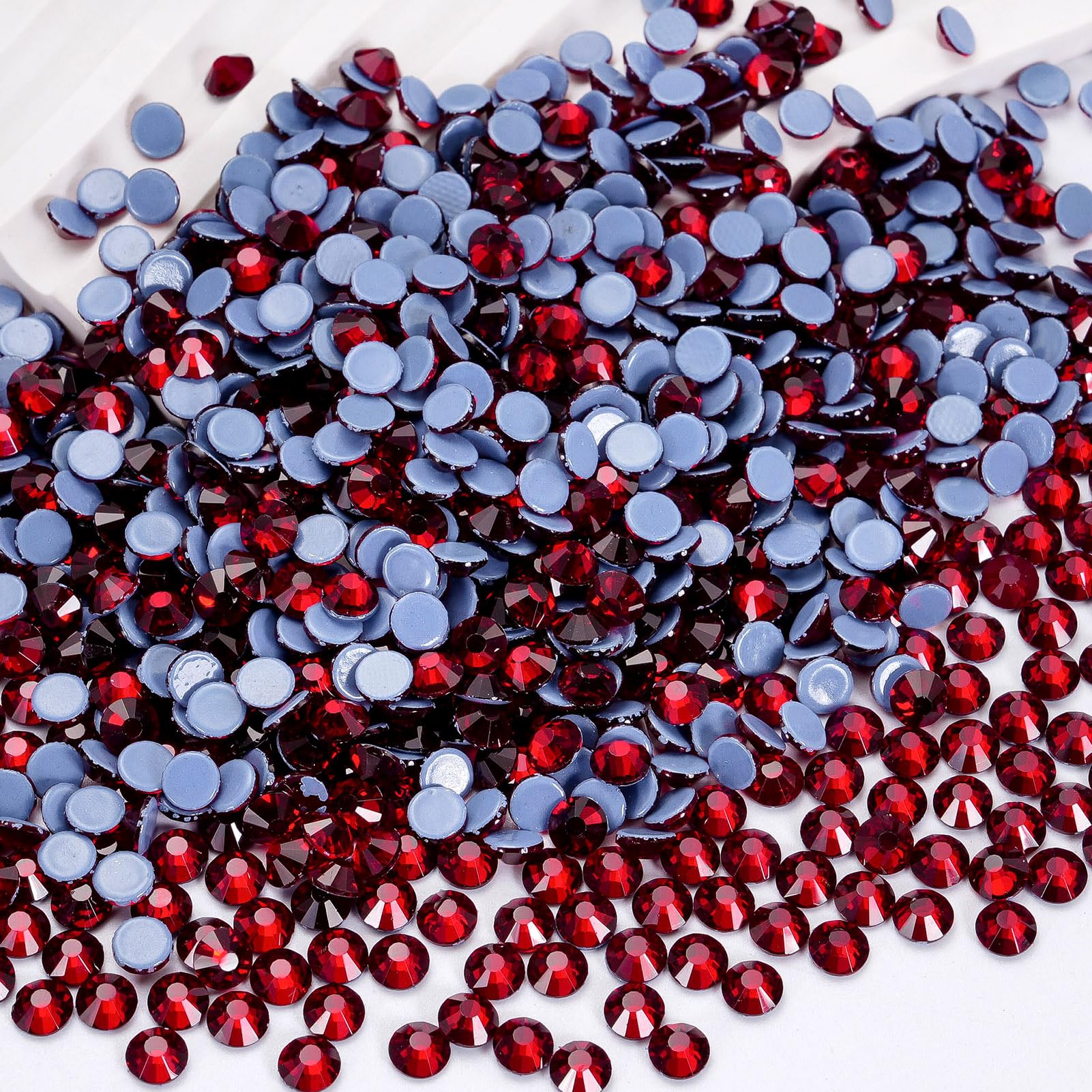Hotfix Rhinestones Bulk, 14400PCS Siam Hot Fix Rhinestones for Clothes DIY Decoration Crafts, Siam, SS16, 3.8-4.0mm