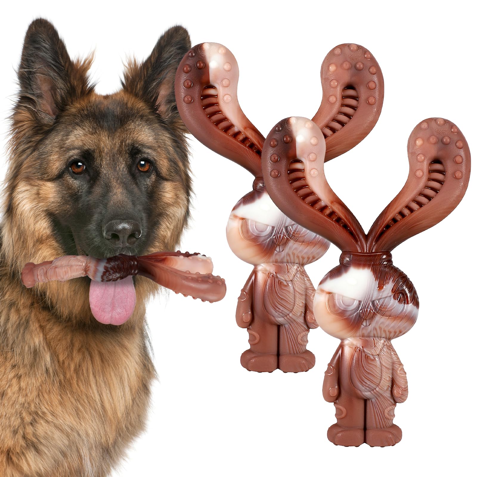Mapneng Unzerstörbares Hundespielzeug für Aggressive Kauer, Robustes Kauspielzeug aus Nylon für große und mittlere Hunde