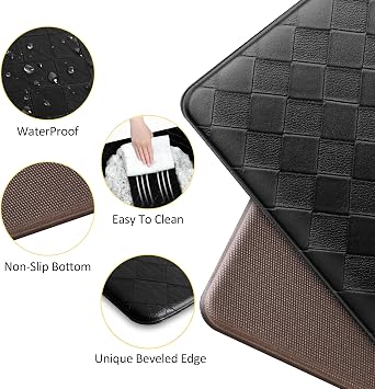 2PCS Kitchen Floor Mats, Cushioned Anti Fatigue Rug, Non Slip