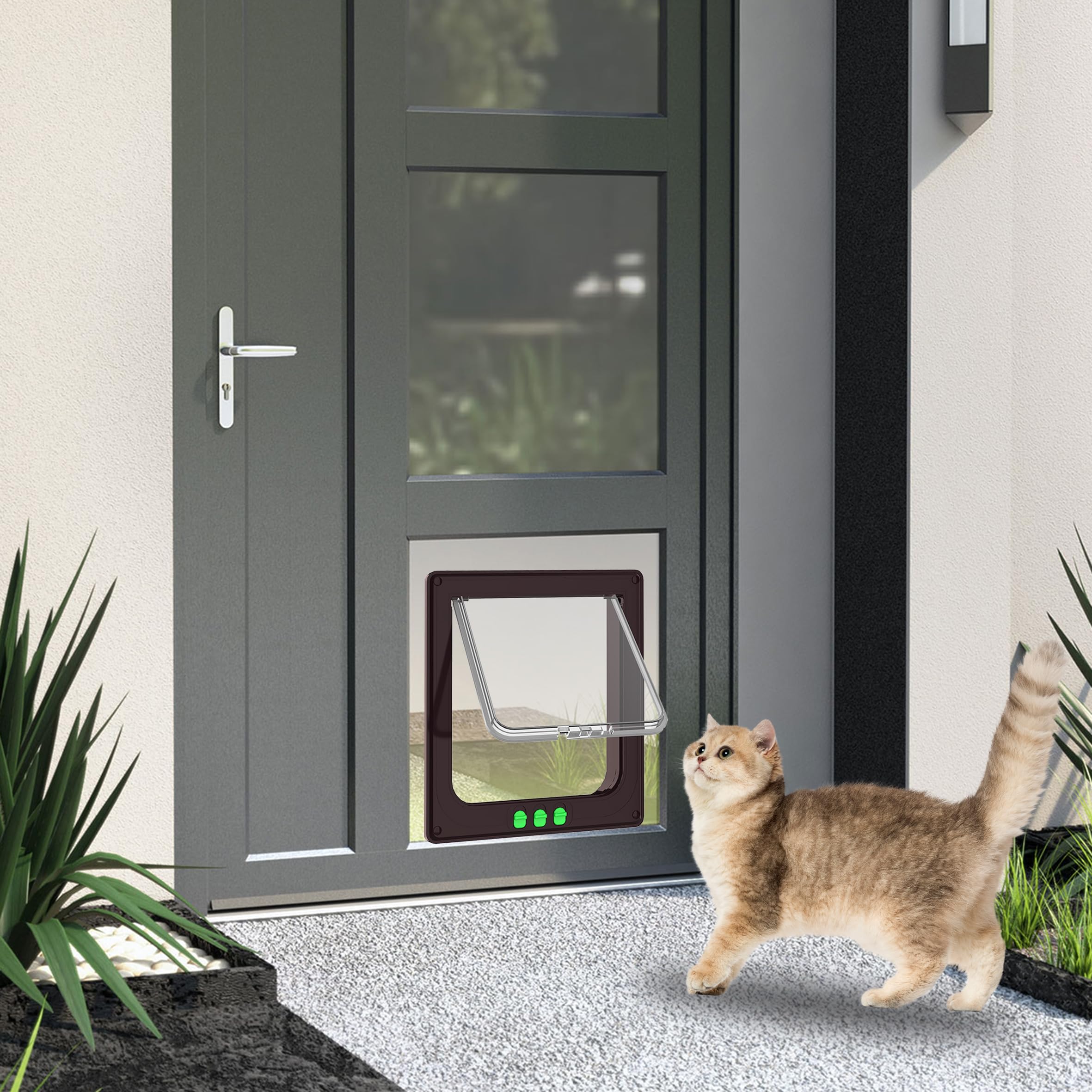 Sportello Per Gatti Moaobooh - Resistente Alle Intemperie Per Pareti E Porte | Taglie M, L, XL - Foto 12