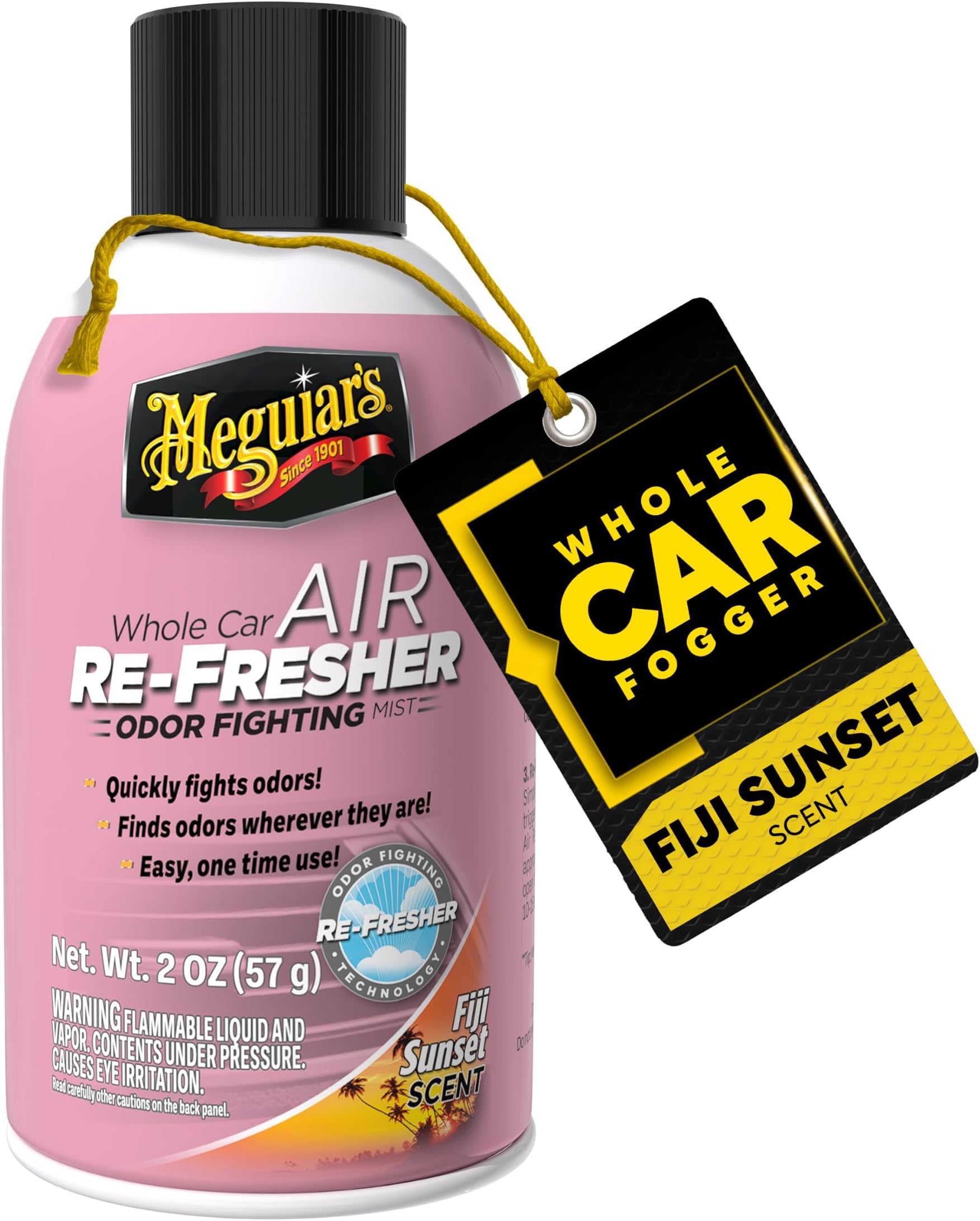Meguiar's Whole Car Air Refresher, Odor Fighting Mist, Fiji Sunset, 2 Oz