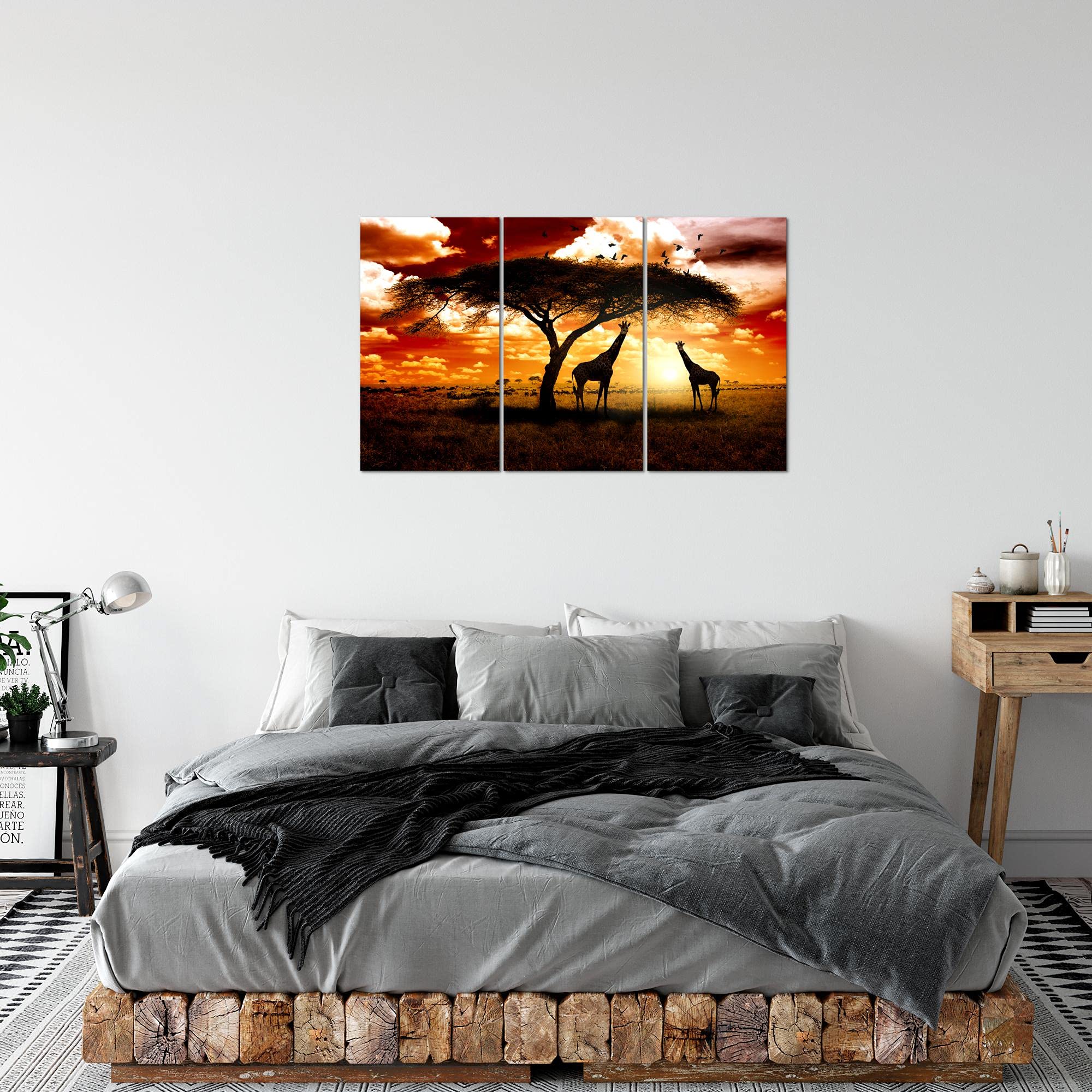Runa Art Schilderijen Afrika Leeuw Een Stukje Modern Fleece Niet-geweven Canvas Huiskamer Hal Abstracte dieren Zwart Goud 040712a