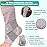 INDEEMAX Ankle Brace for Women & Men, Ankle Compression Sleeve Support Copper Infused Ankle Brace for Sprained Ankle, Plantar Fasciitis Sports, Achilles Tendonitis Pain Relief, Pink Silver, M