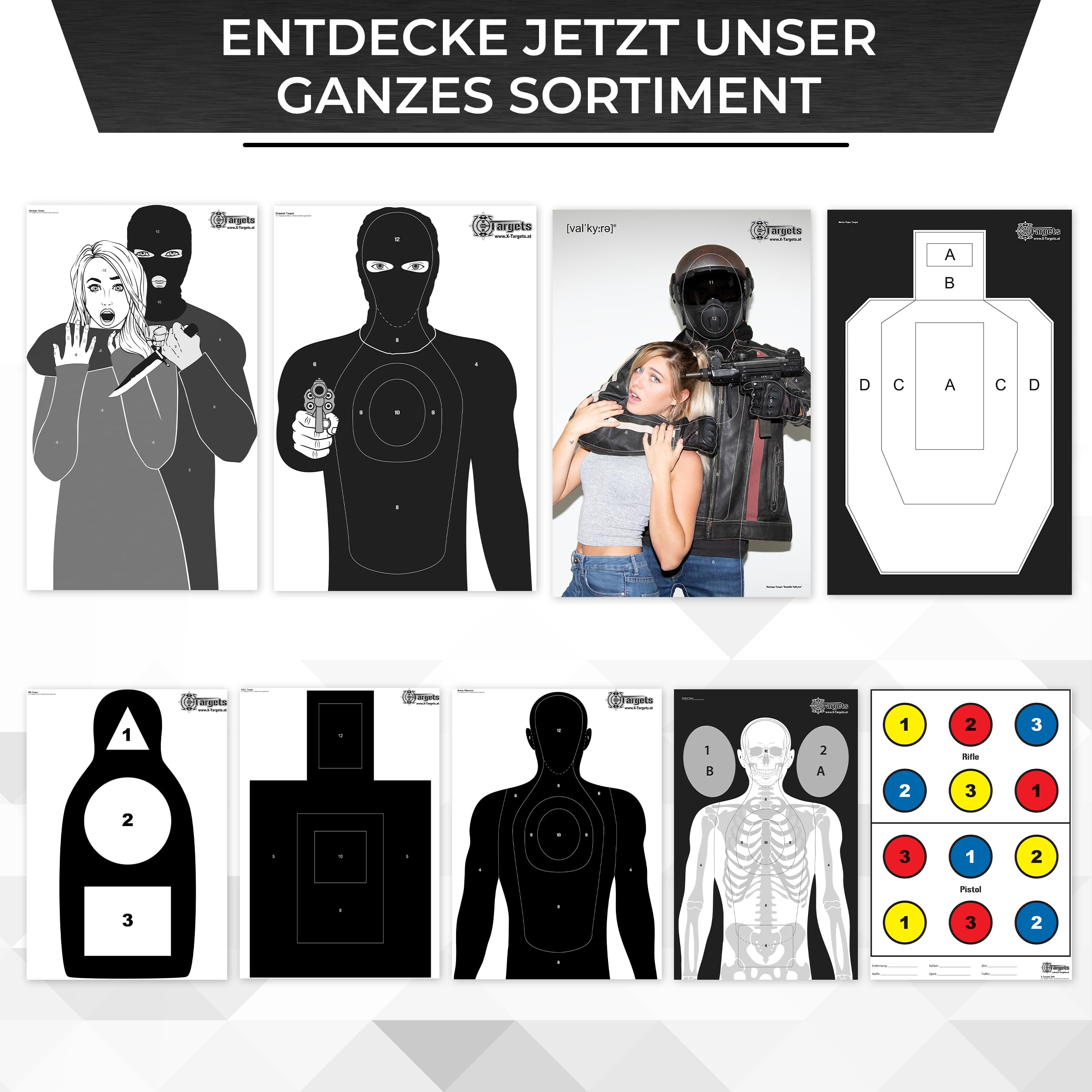 Grandes cibles cibles criminelles - 50 x 70 cm - Papier 120 g/m²
