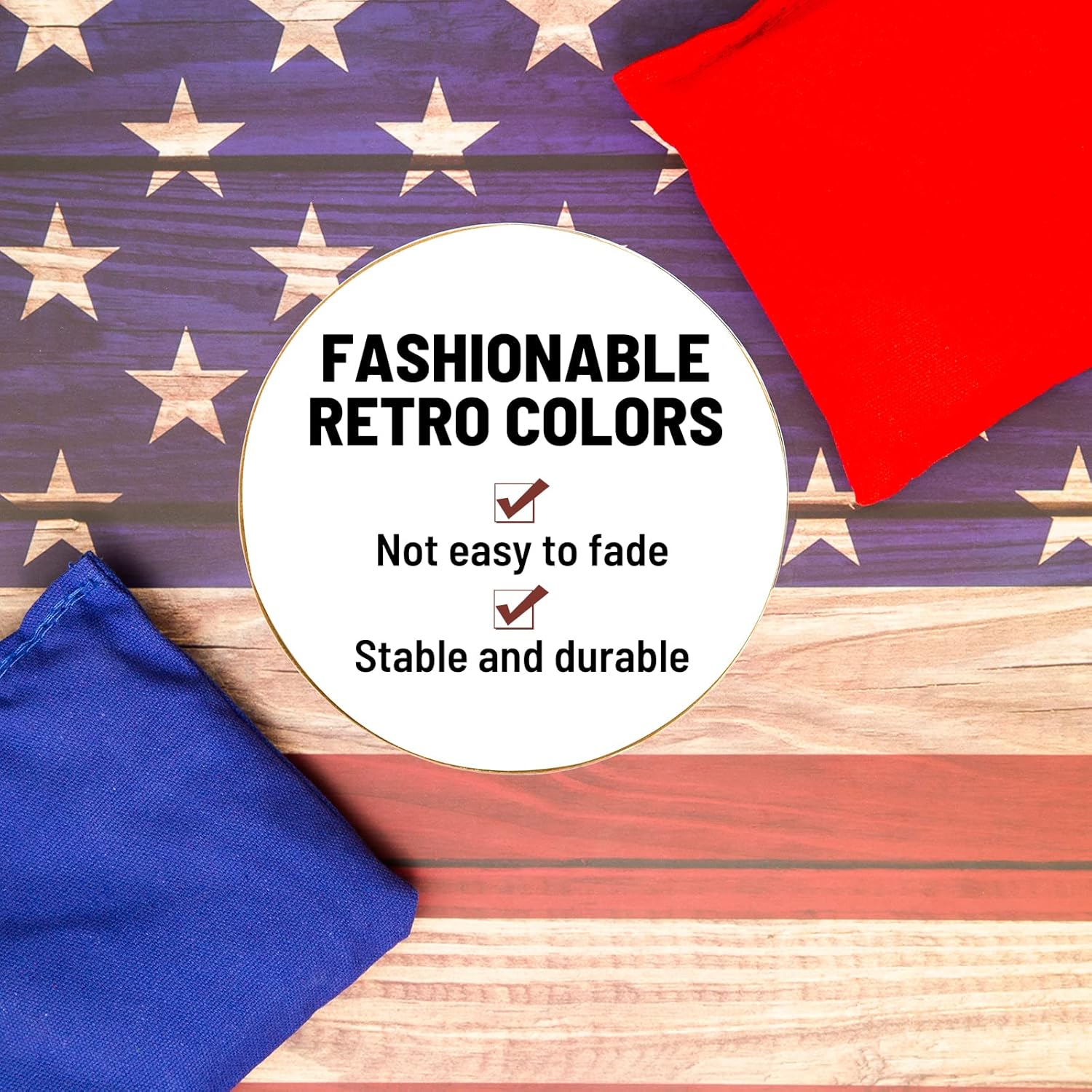 Cometoss Cornhole Set Outdoor Game -Includes 2 MDF Wood Boards 35.4x23.6 Inch,8 12 Ounce Corn Hole Bean Bag Cornhole Set. (H-Flag) : Sports & Outdoors