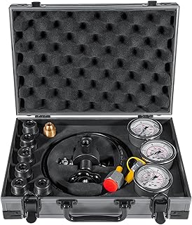 GK-01 Hydraulic Accumulator Nitrogen Charging System Nitrogen Fill Kit Pressure Test Gauge Kit Gas Charging Tool 3 Gauge 7 Couplings Gas Hose Main Valve CGA580 Adapter 100/250/400Bar 1500/4000/6000PSI