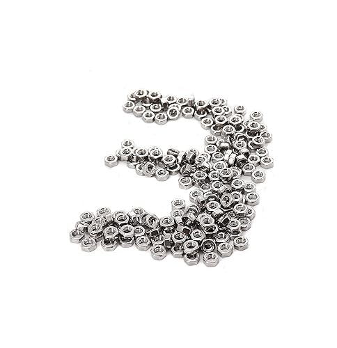 Miniatura 11 de cSeao 100 tuercas hexagonales SAE 4-40, acero inoxidable 304, acabado liso