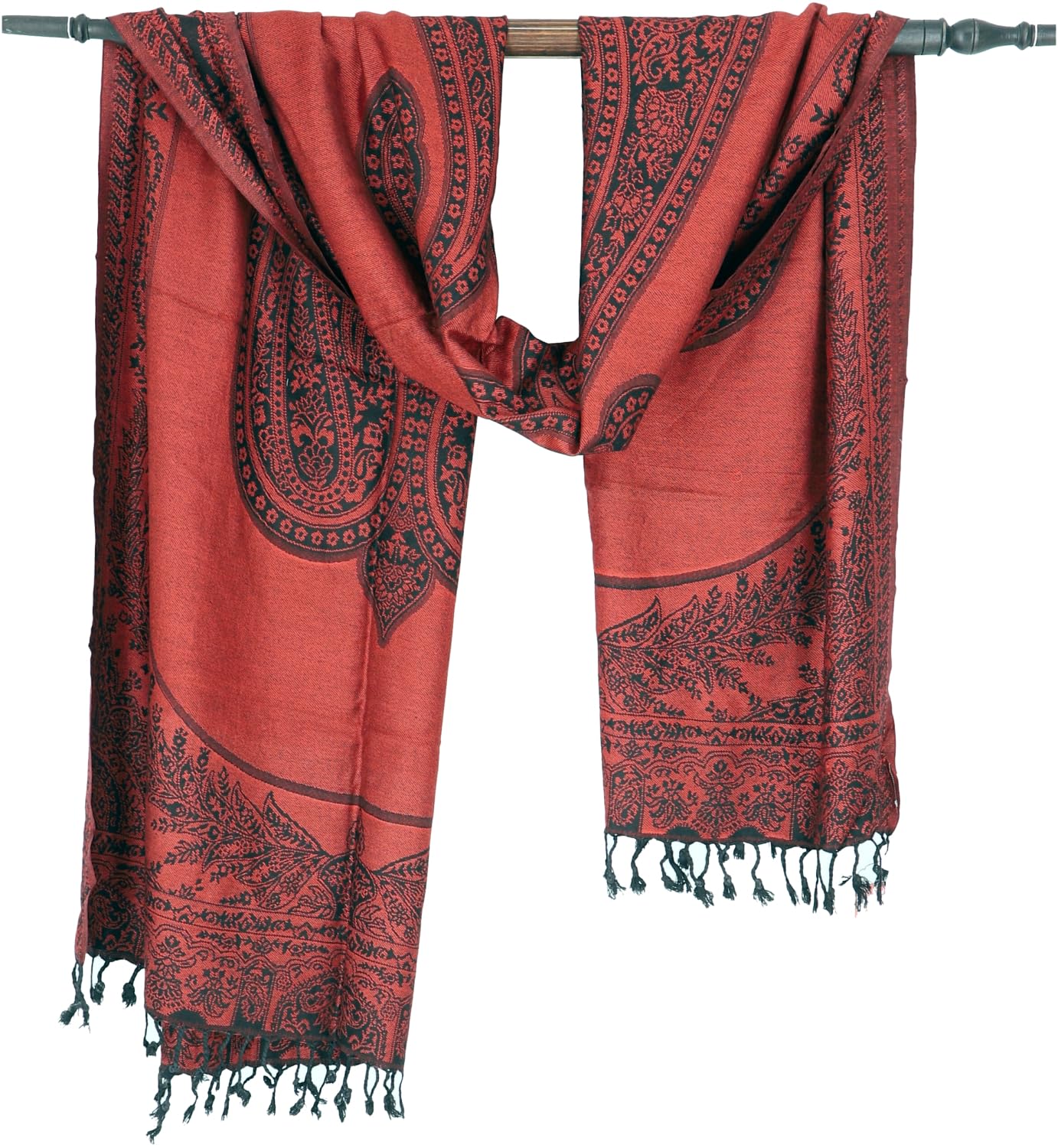 Guru-Shop, Pashmina Wiskozowy szalik, indyjski boho stuła ze wzorem paisley, turkusowy, syntetyczny, rozmiar: jeden rozmiar, szale