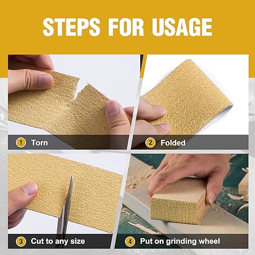 Miniatura 4 de Longboard - Papel de lija de grano 220, 2-34 pulgadas x 20 yardas, autoadhesivo, papel de lija PSA, rollo de papel de lija de óxido de aluminio,