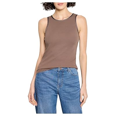 NIC+ZOE Trimmed Perfect Knit Ribbed Tank Top Women