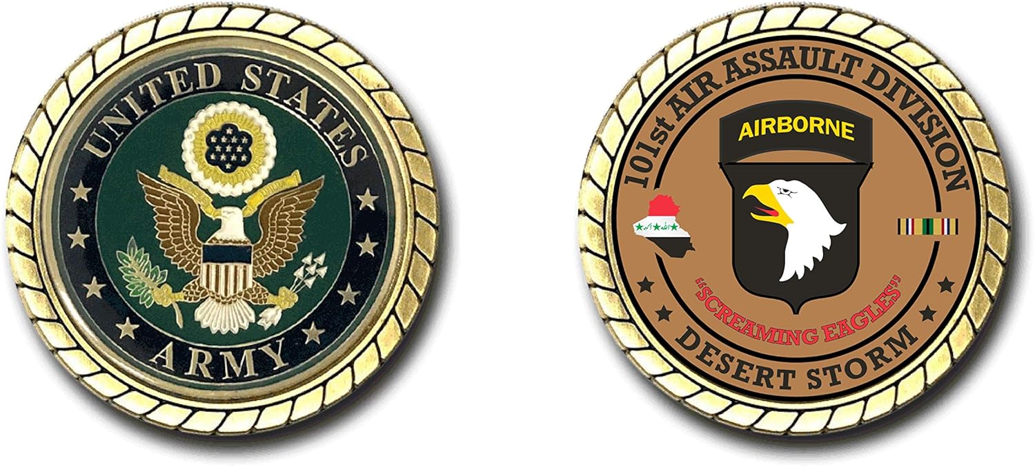 101st Airborne Division Desert Storm Challenge Coin - Officially Licensed Thumbnail