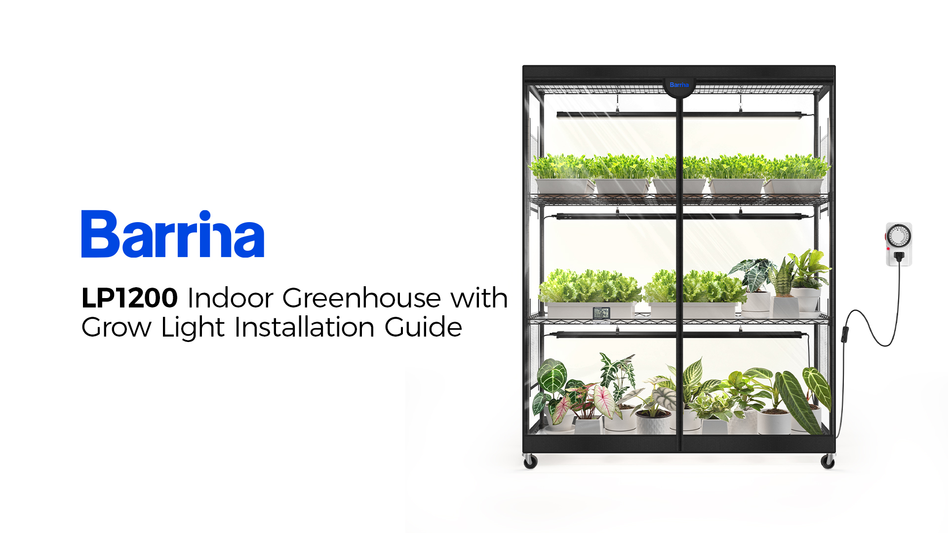 Amazon.com : Barrina LP1200 Indoor Greenhouse with Grow Light, 4