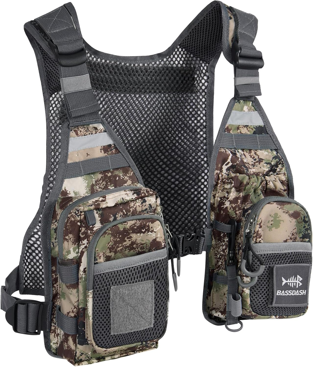 BASSDASH FV08 Ultra Lightweight Fly Fishing Vest for Men and Women Portable Chest Pack One Size Fits Most BASSDASH FV08 Ultra Lightweight Fly Fishing Vest for Men and Women Portable Chest Pack One Size Fits Most