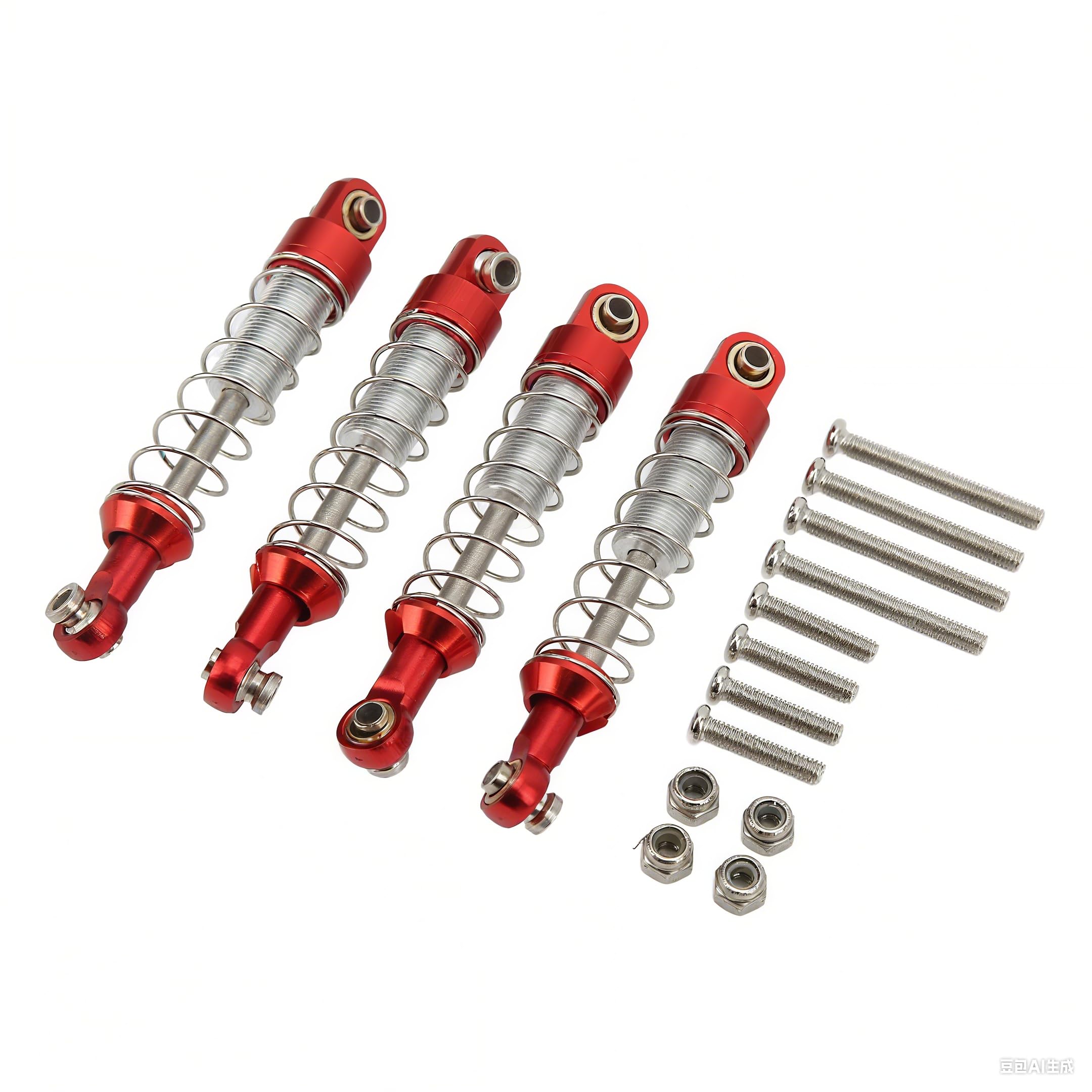 SPYMINNPOO 2 Pairs 60mm Aluminum Alloy Shock Absorbers for RC Cars, Upgrade Parts for C14 C24 MN D90 99S Model