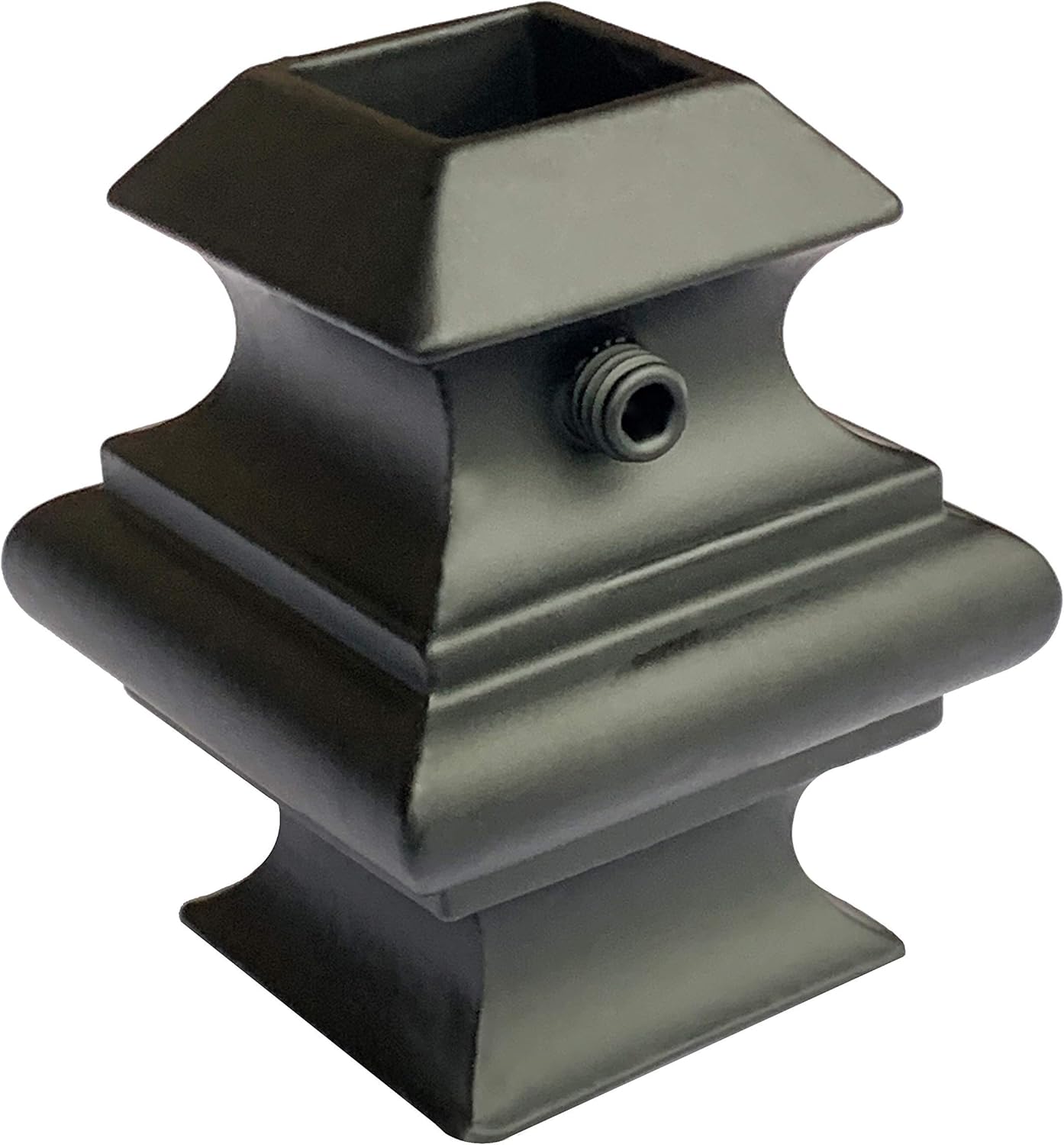 Myard Single Twist 1/2 Inches Square Iron Stair Balusters, 44 Inches 10-Pack Bundle with Attachable Baluster Collar Knuckles with Screws for Indoor Square Stair Iron Balusters (1/2"x1/2"), 10-Pack