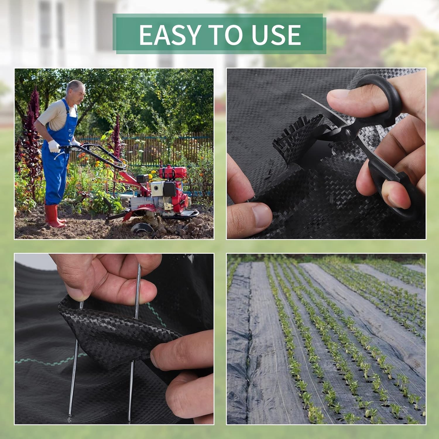 Shikha Weed Barrier Landscape Fabric Garden Weed Barrier Fabric Heavy Duty Woven Geotextile Fabric Weed Blocker Fabric Driveway Fabric Ground Cover Weed Barrier Mat Weed Control Fabric (3FT x100FT)