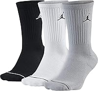 Nike Jordan Jumpman Crew Socks 3-Pack - Unisex Athletic Socks, Regular Fit, Machine Washable, Iconic Style