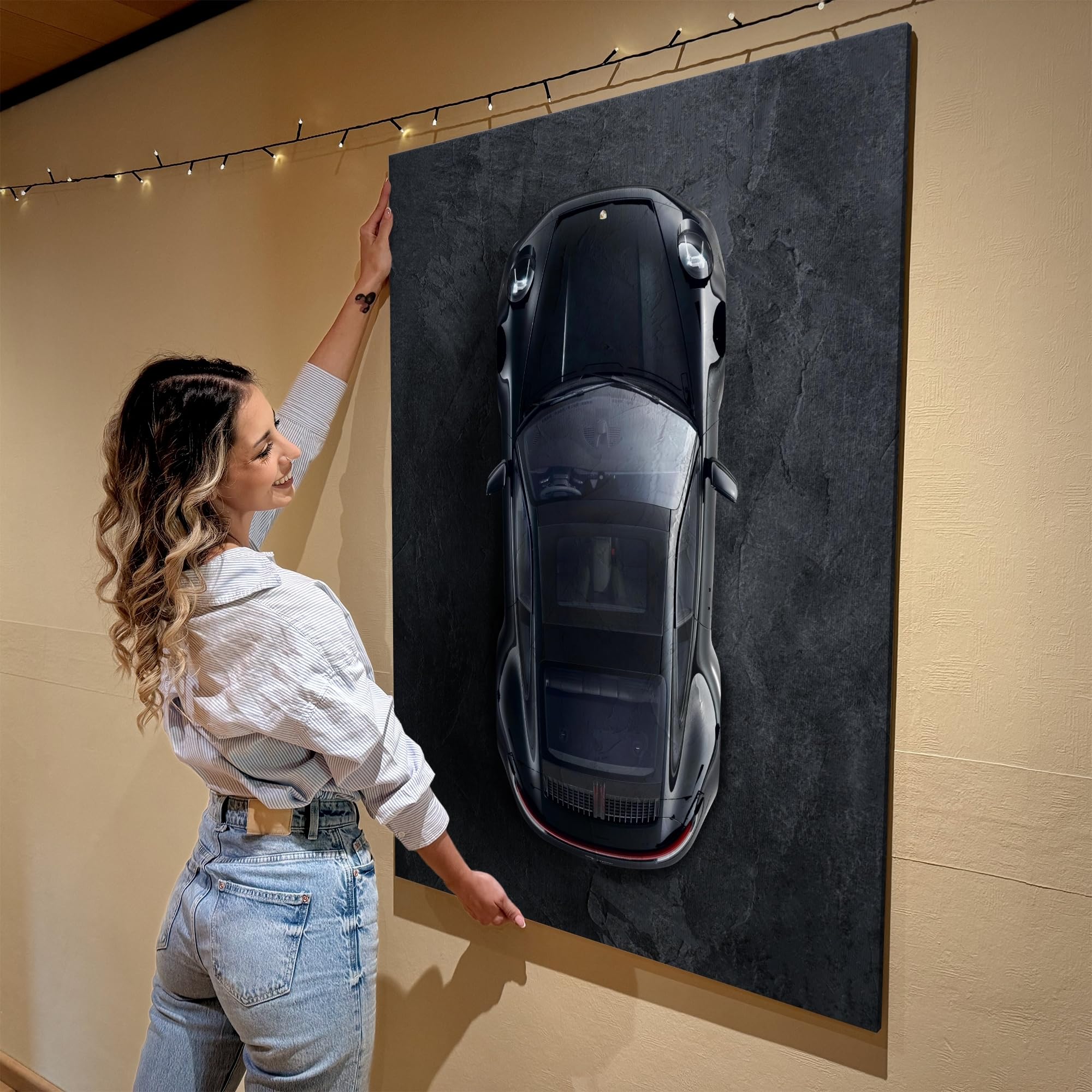 Artmazing | Porsche 911 Bild Bunt | S-Art Bilder Modern | Leinwandbild XXL für Wohnzimmer | Wandbild Deko | Buntes Poster