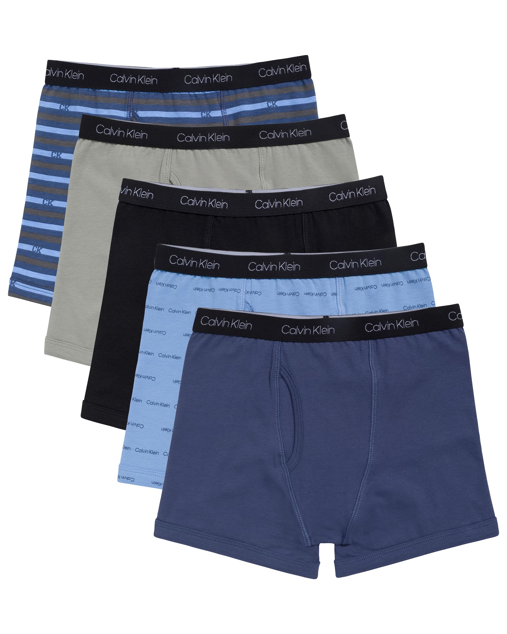 Calvin Klein Kids Boys' Modern Cotton Boxer Brief Underwear 5-Pack