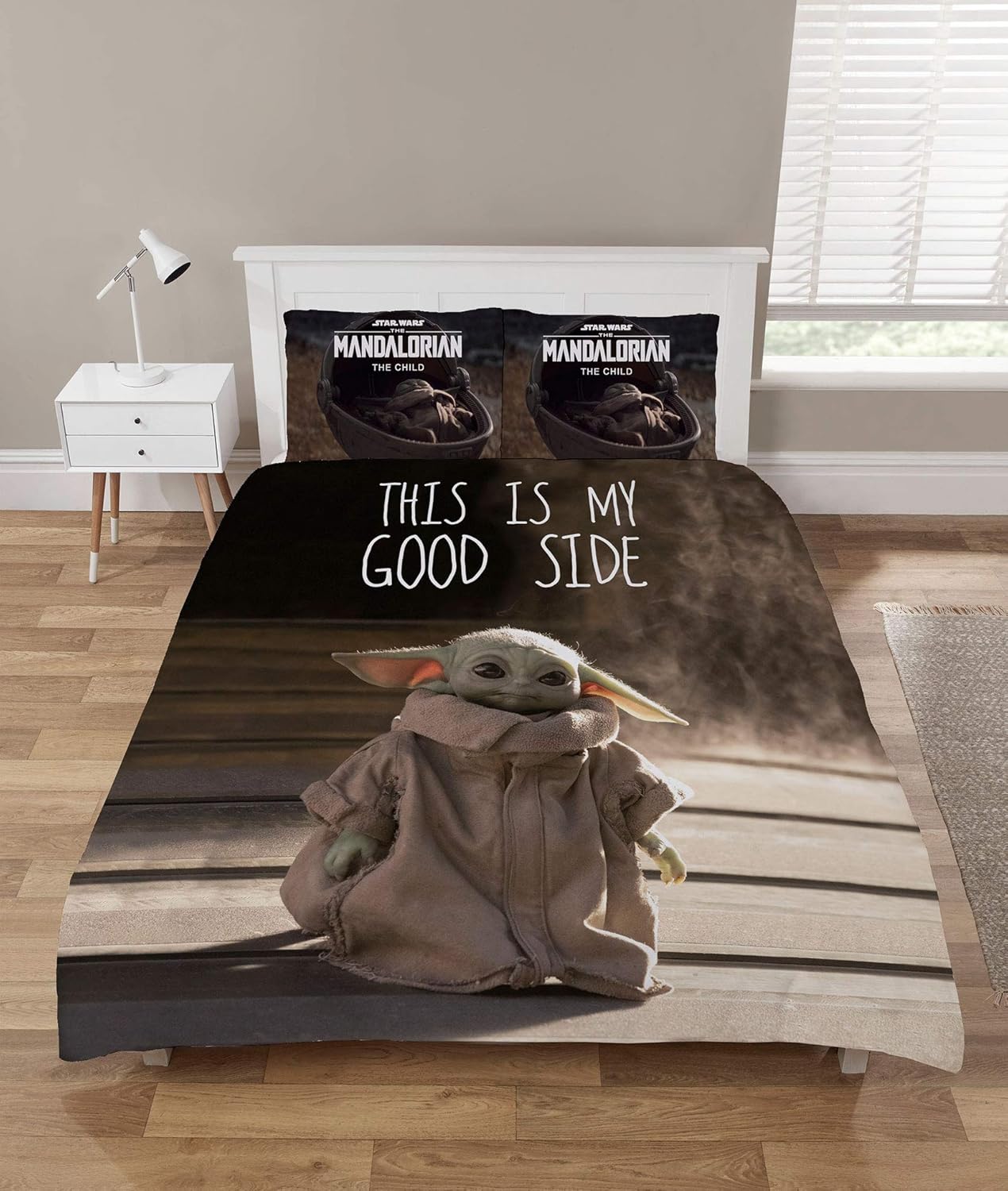 The Mandalorian Baby Yoda Duvet Cover Sets, Star Wars Bedding, Single
