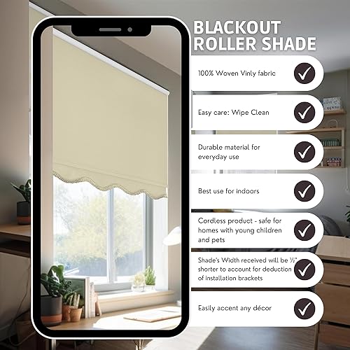 Miniatura 9 de CHICOLOGY Persianas enrollables opacas personalizadas, sin cordón, para el hogar, tratamientos de ventana, persianas de puerta, persianas opacas,