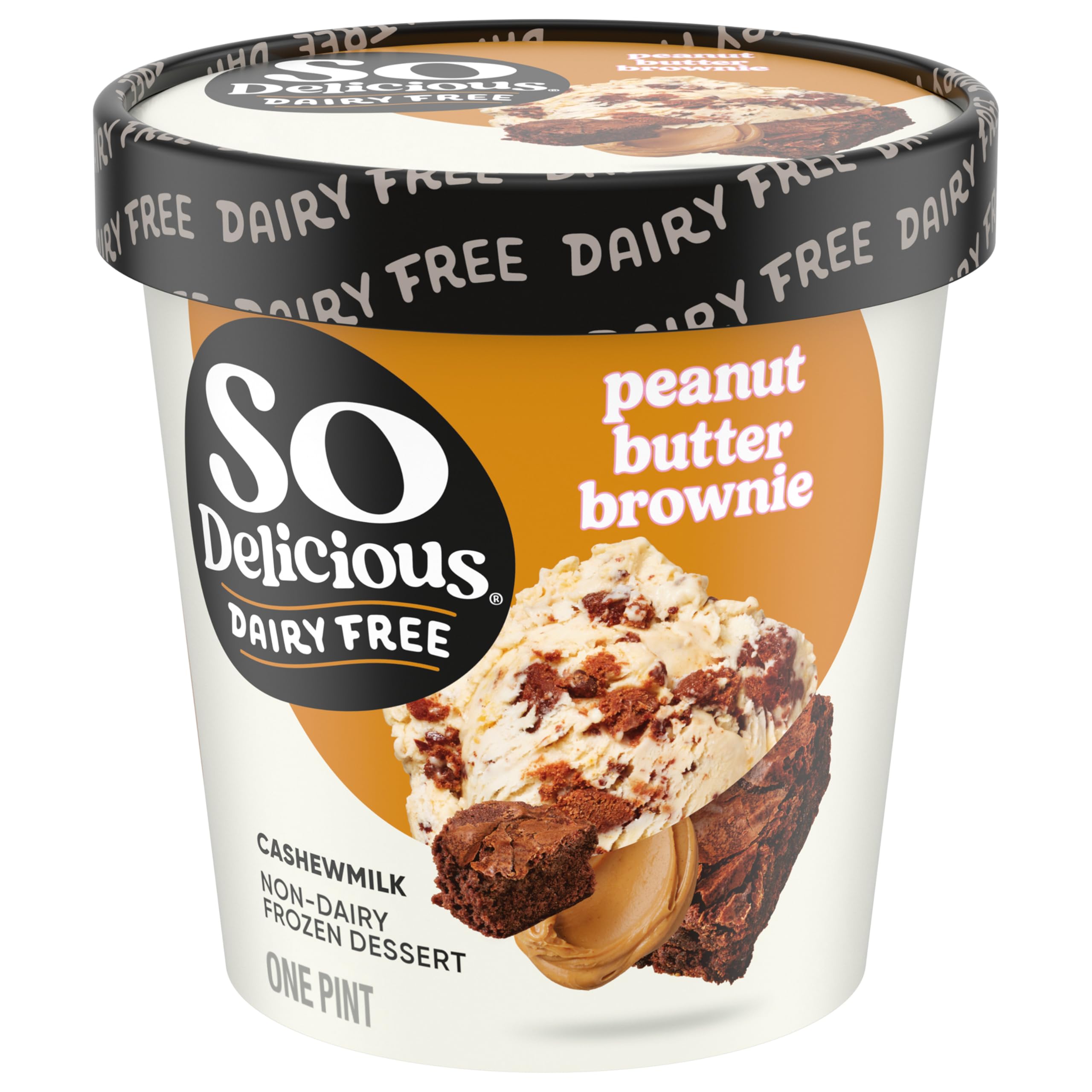 So Delicious Peanut Butter Brownie Cashewmilk Frozen Dessert, 1 Pt