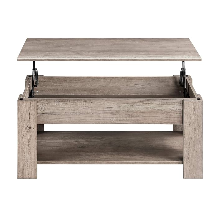Buy Yaheetech Lift Top Coffee Table w/Hidden Compartment & Storage