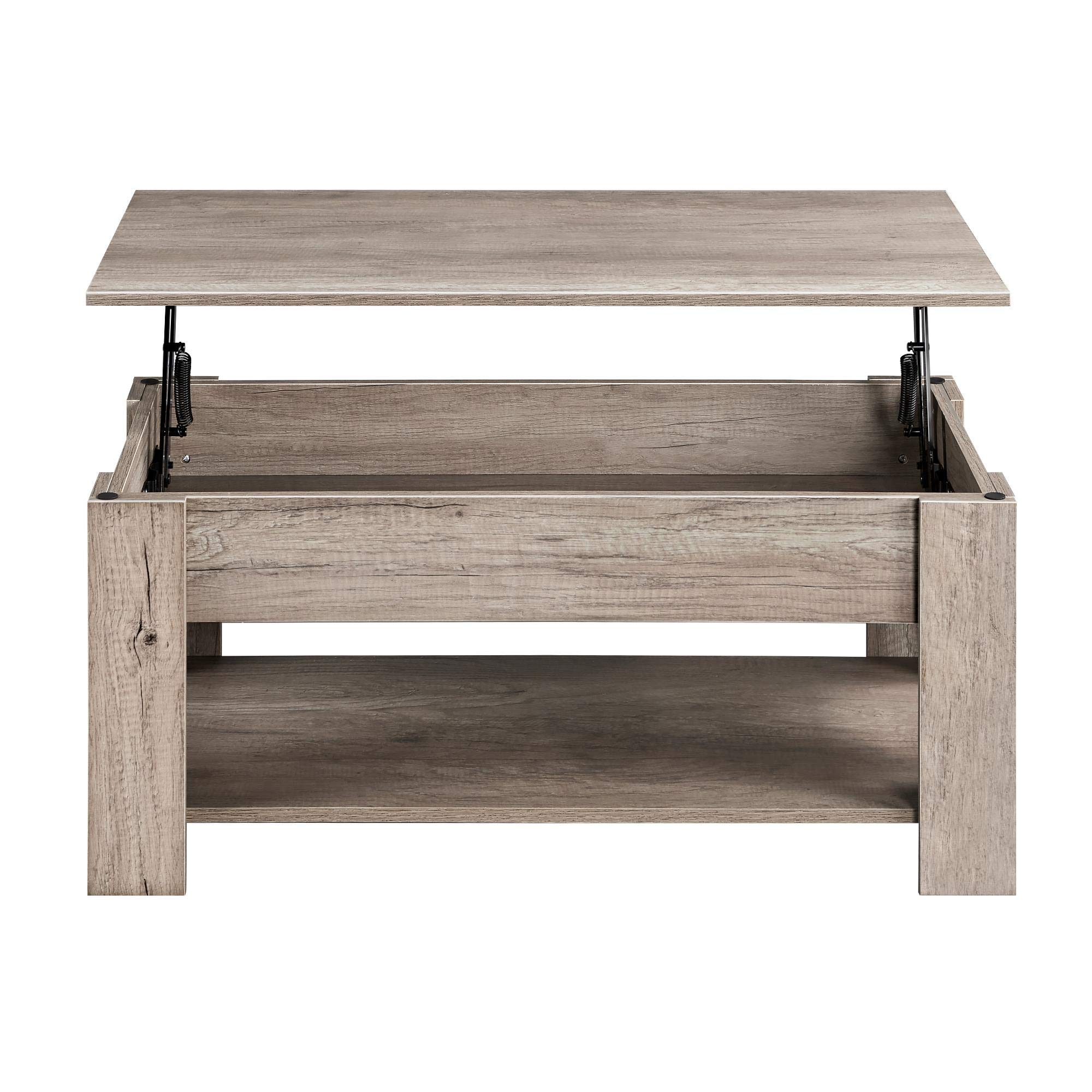 Buy Yaheetech Lift Top Coffee Table w/Hidden Compartment & Storage Rustic Dining Table for