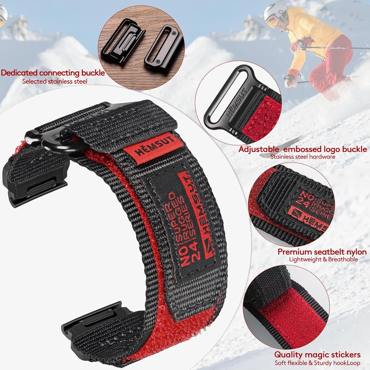 Watch Band Compatible With Garmin Venu 2/ Venu 3/ Venu 2 Plus/Venu SQ/Venu SQ 2/ Venu SQ Music (Not Venu 2S / 3S) Quick Pins Watch Strap, 2 * 2.0 pins and tools included