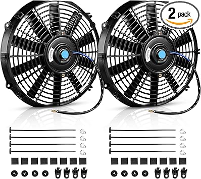 Amazon Com Kit Para Armar Ventilador Radiador Electrico De 12v De Alto Rendimiento Negro Reversible Pro Cool Set De Montaje De Ventilador De Alto Rendimiento S Brade Automotriz