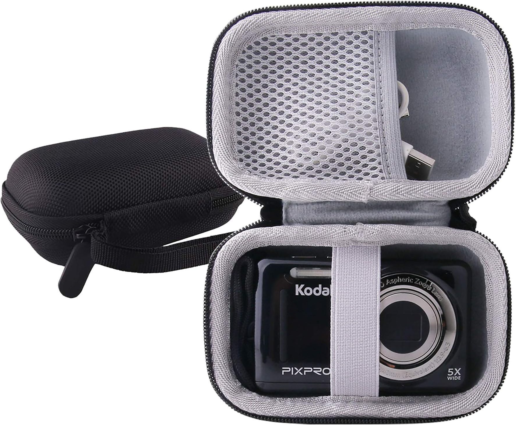 WERJIA Hard EVA Travel Case for Kodak PIXPRO Friendly Zoom FZ55/FZ53/ FZ43/FZ45 Digital Camera (black)