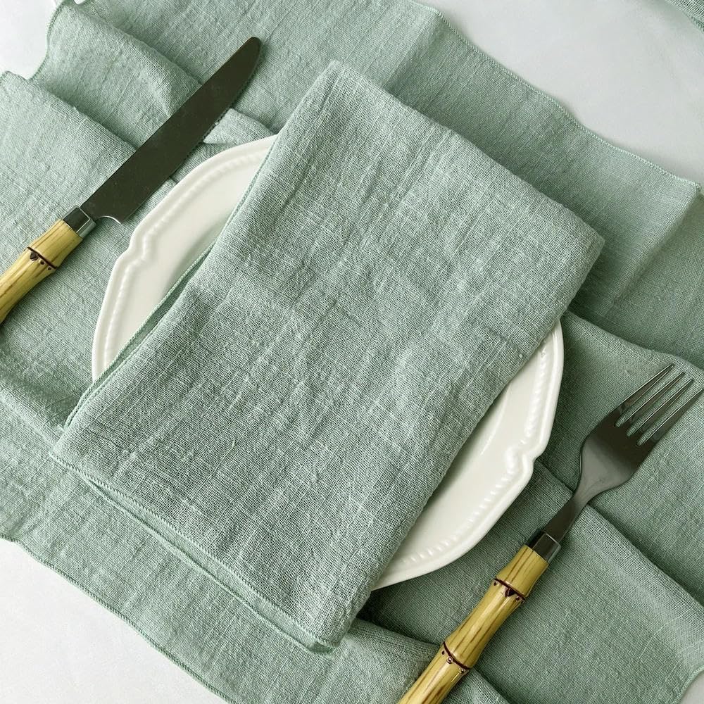 50 Stück 30 x 30 cm Stoffservietten zum Nähen, Gaze, Baumwollstoff, Hochzeit, Tischdekoration für Abendessen, Party, Weihnachten