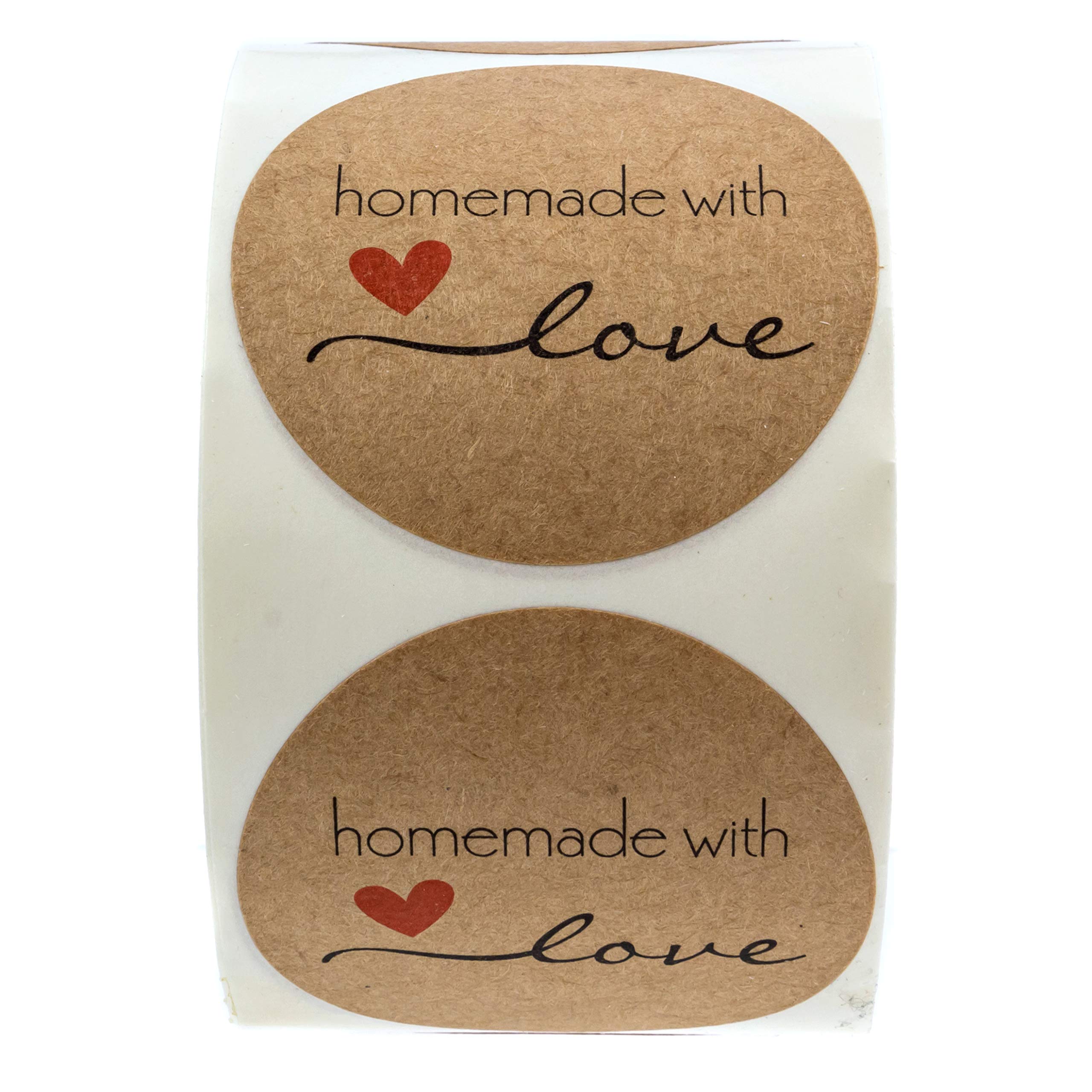 Custom Stickers For Business Logo 2 Inch Natural Brown Kraft Stickers ...