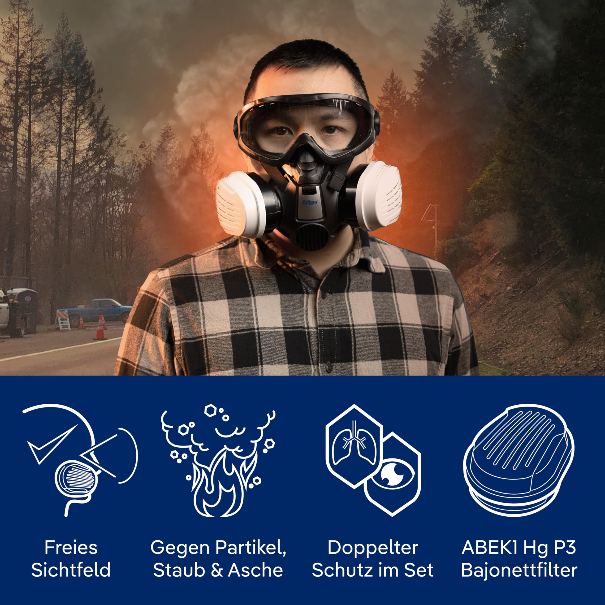 Dräger X-plore 3500 Waldbrand-Atemschutzset - Größe S