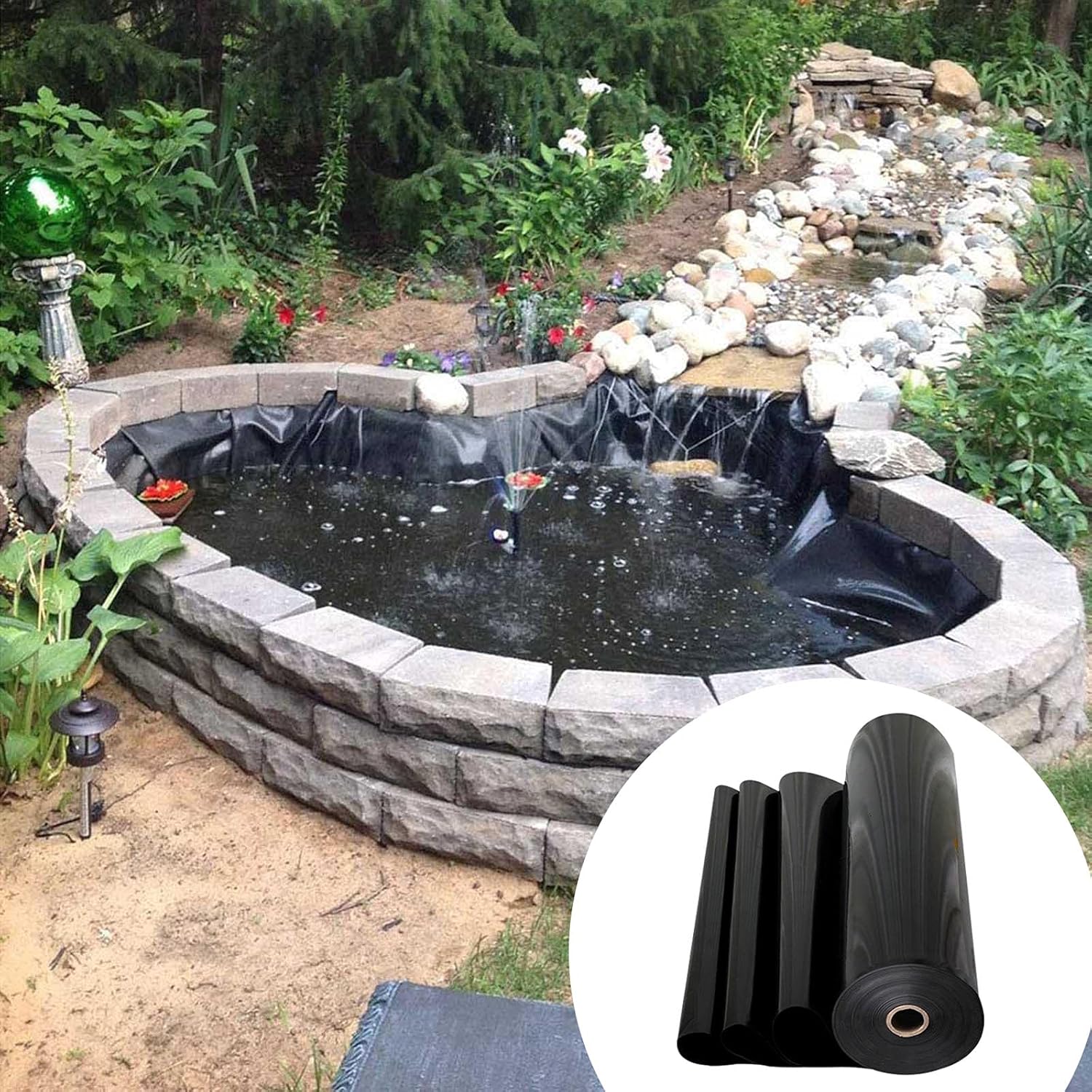 Pond Liner HDPE Koi Pond Liner 10x10ft Preformed Pond