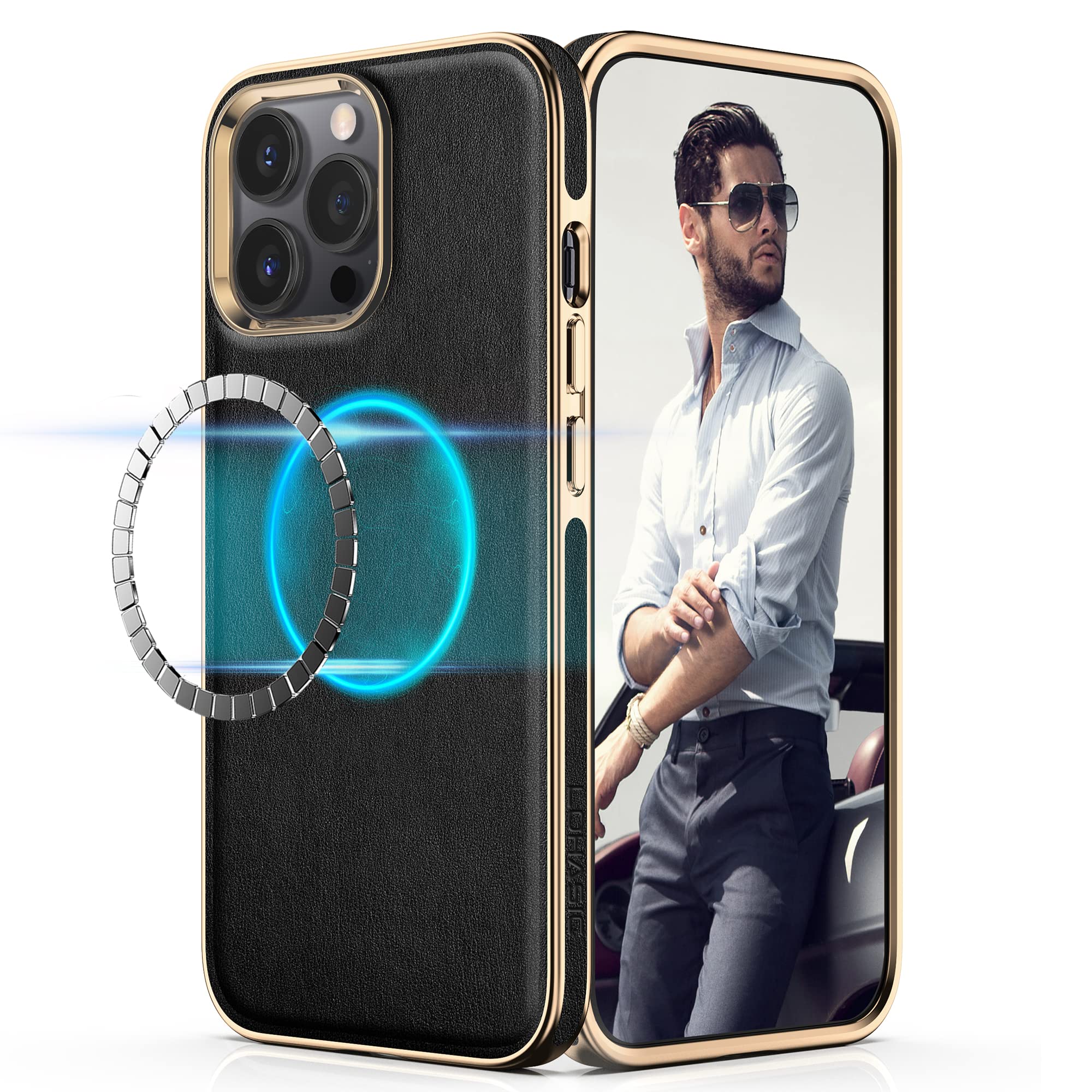 Amazon.com: LOHASIC for iPhone 14 Pro Case MagSafe Leather