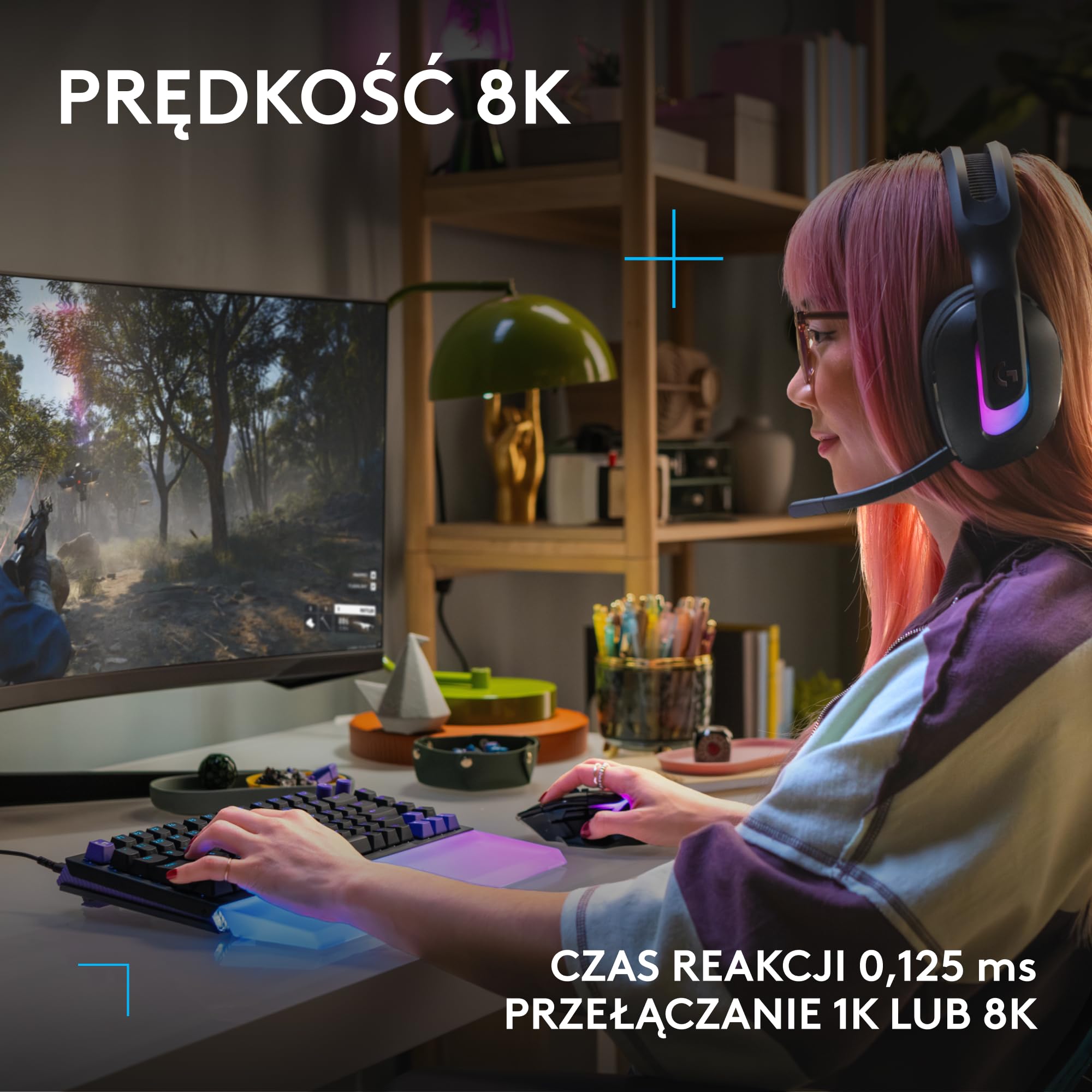 Logitech G G512 X 98 DUAL SWAP, analogowa/mechaniczna klawiatura do gier z wymiennymi czujnikami TMR, częstotliwość odświeżania 8K, SZYBKIE WYZWALANIE, LIGHTSYNC RGB, PC, Mac, US INT'L QWERTY - Czarny