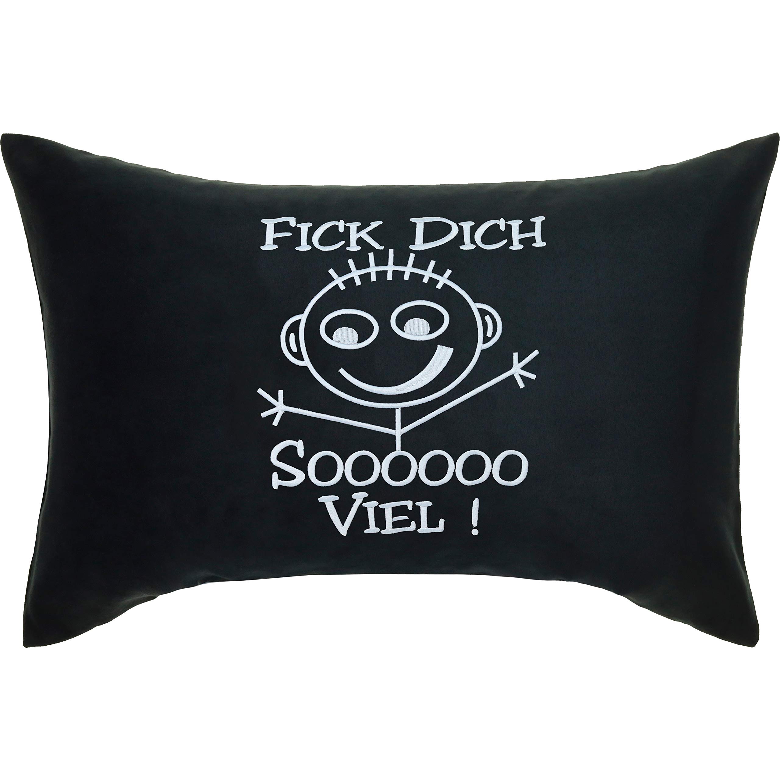 Coussin de salon drôle noir 40x60 cm pour rompre la monotonie