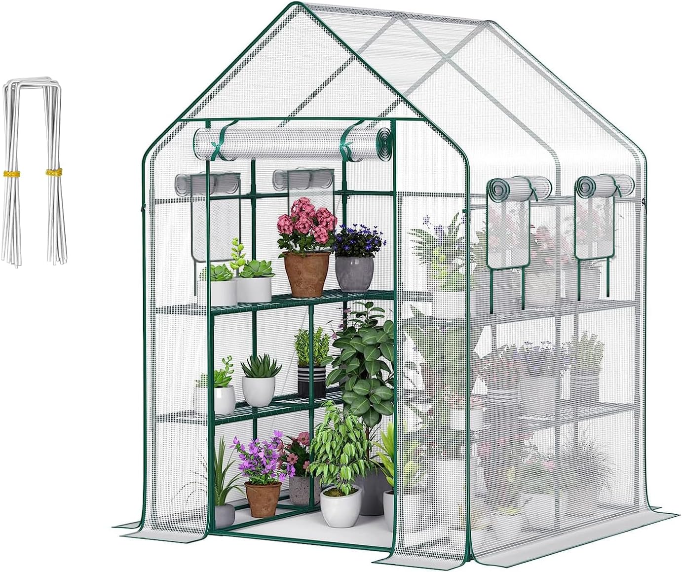 幅124cm×奥行63.8cm］グリーンハウス アイビー 温室 CANOPIA カノピア